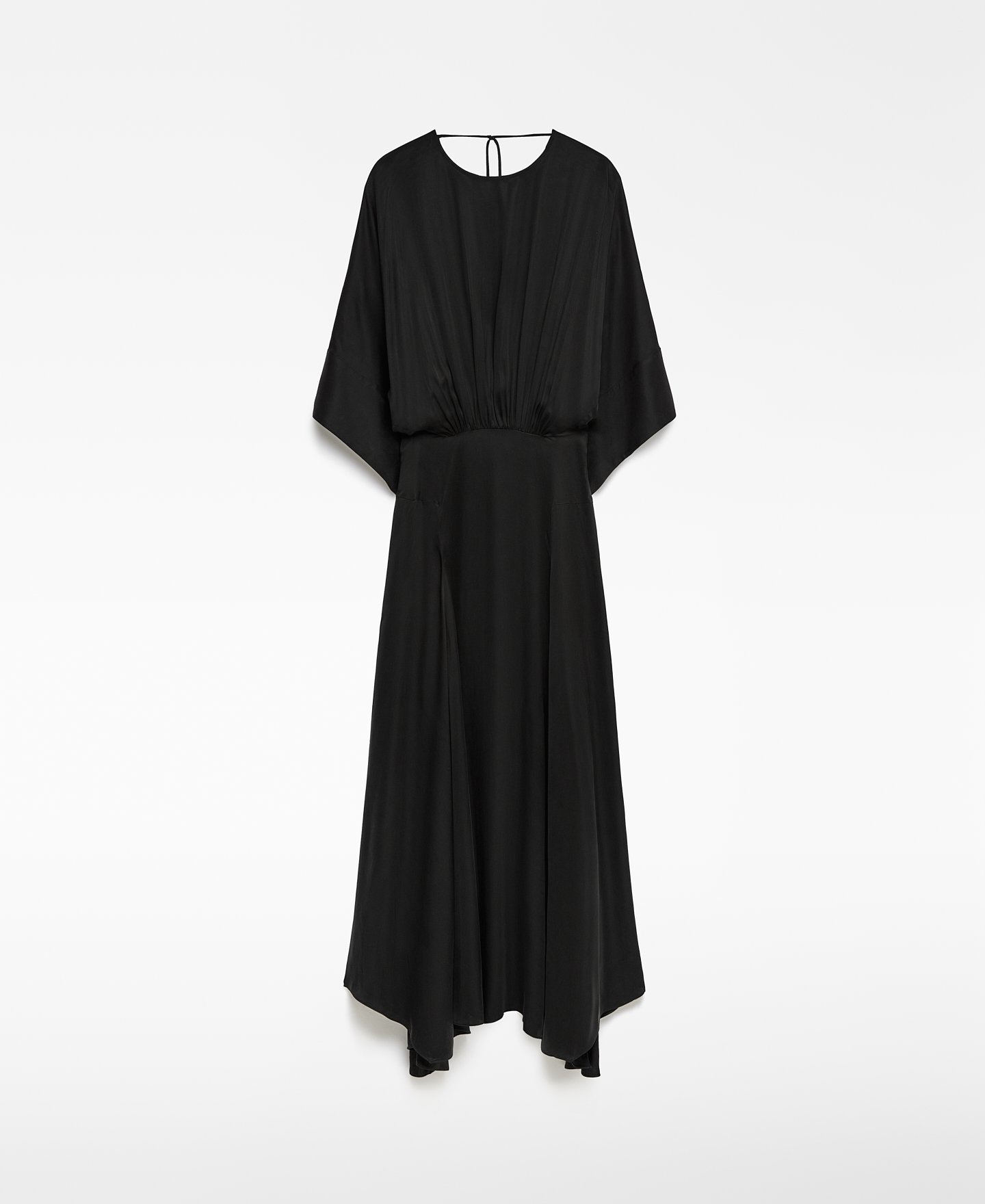 Vestido largo negro mujer image number 4