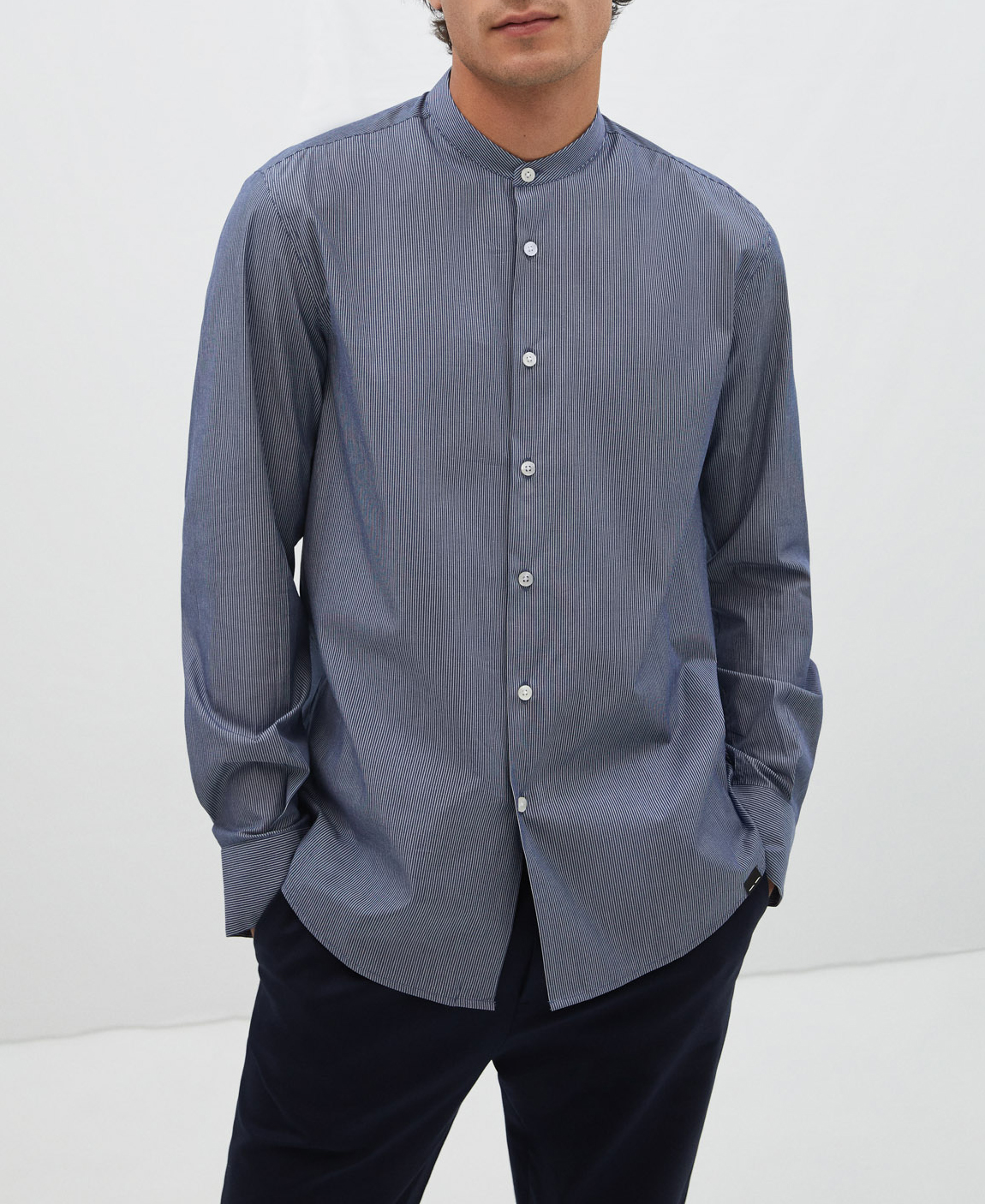 Striped shirt in cotton image number 0