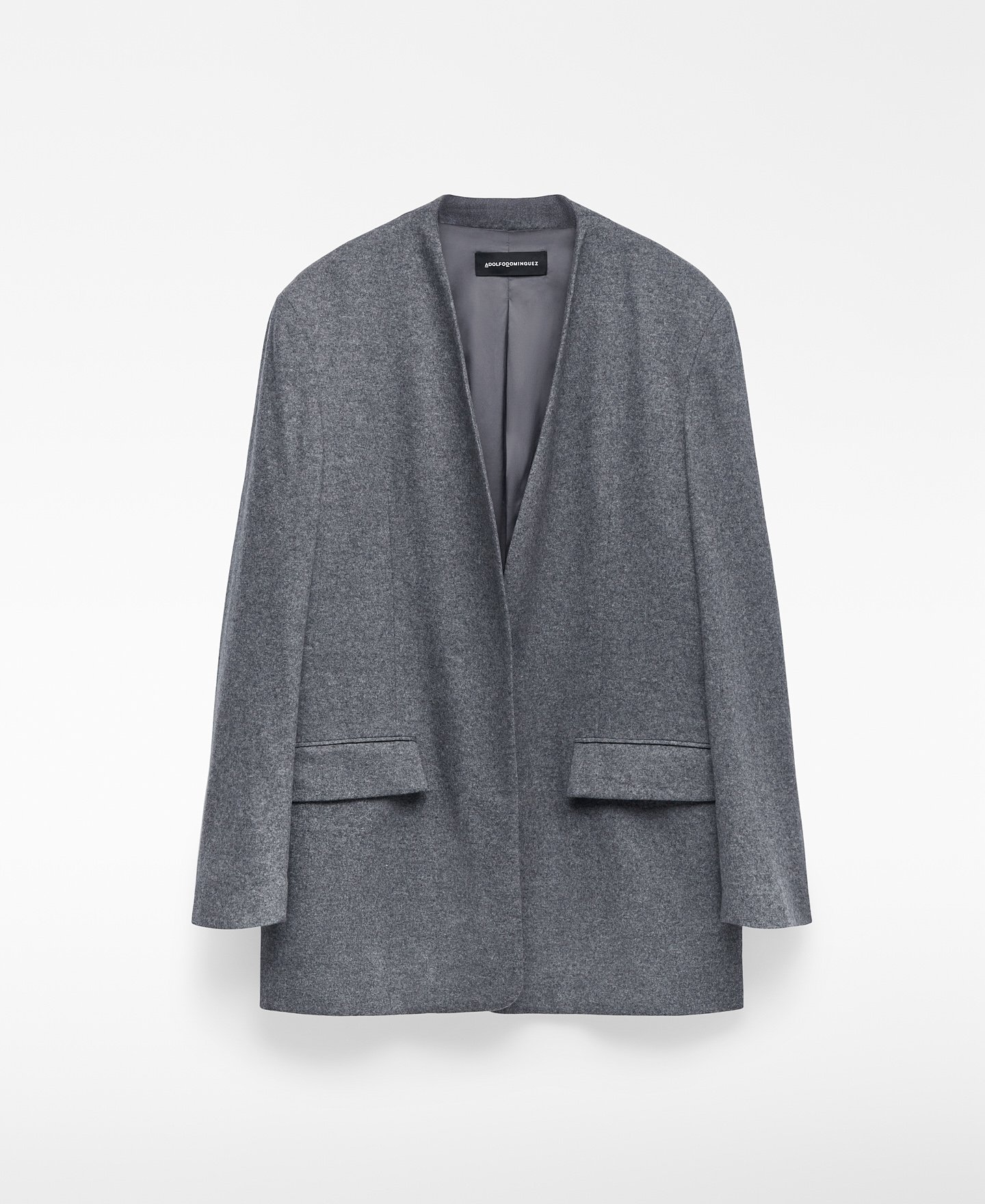 Relaxed fit blazer with no lapel man image number 5