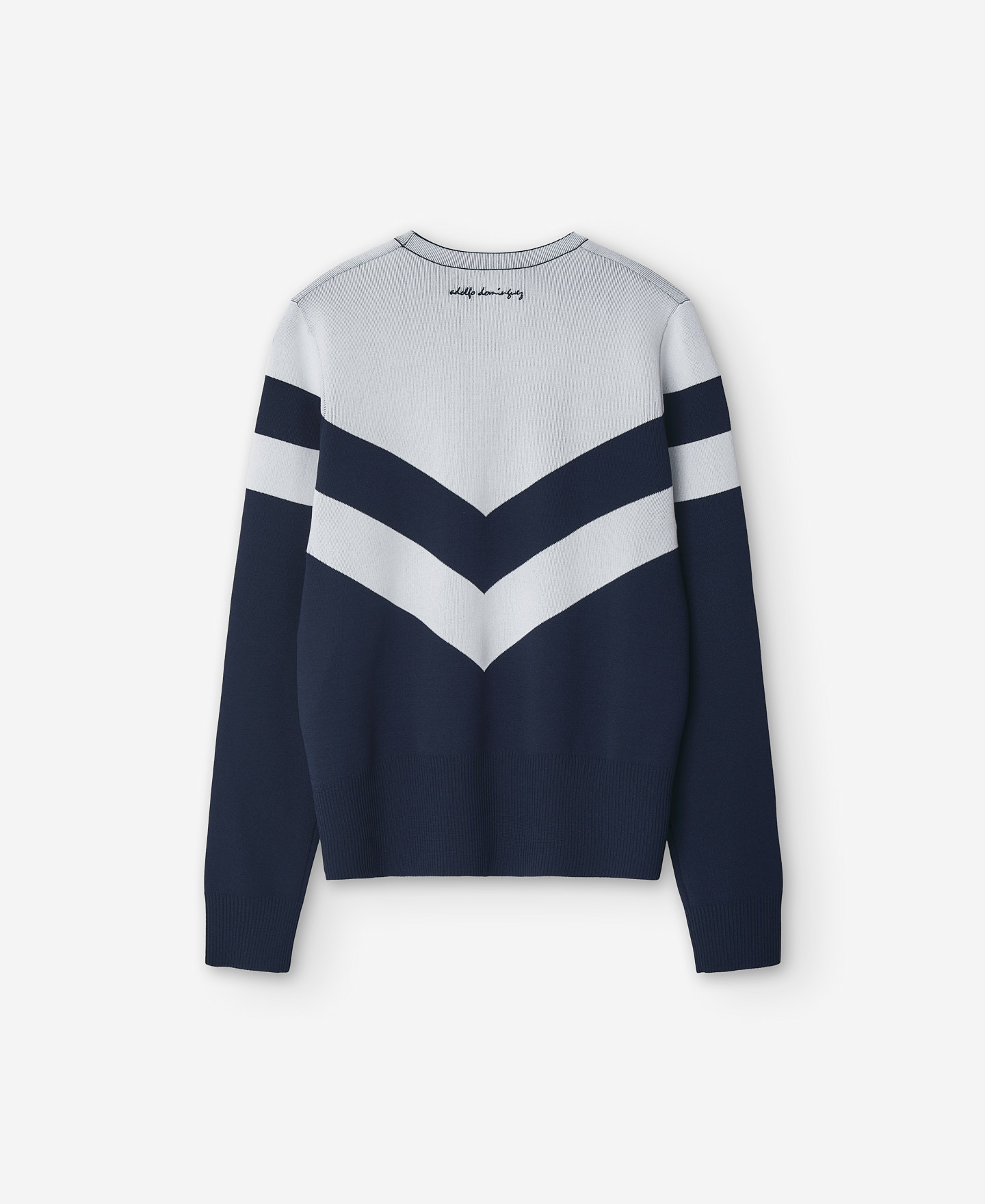 Two-colour double-front knitted sweater image number 5