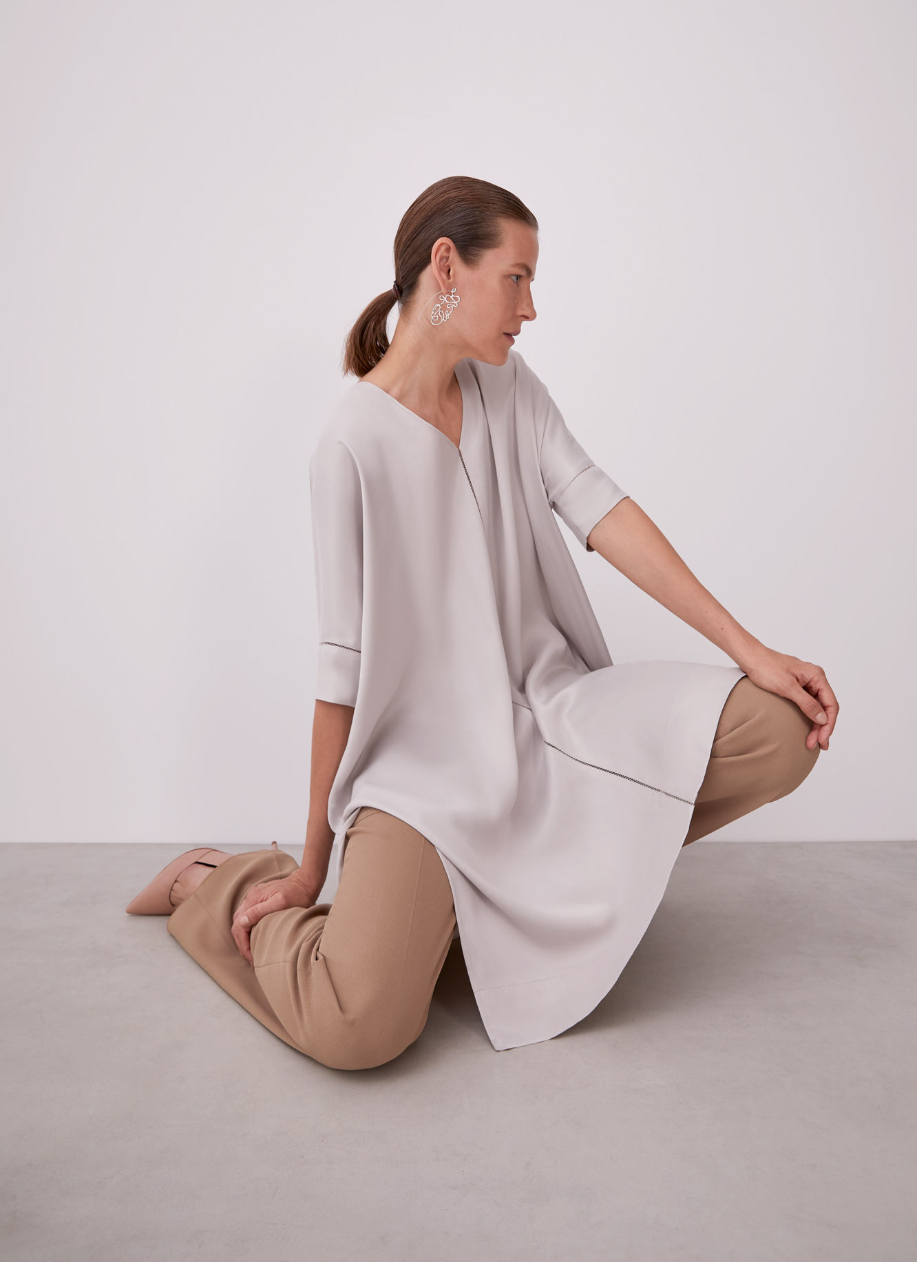 Camisa oversize en viscosa image number 5