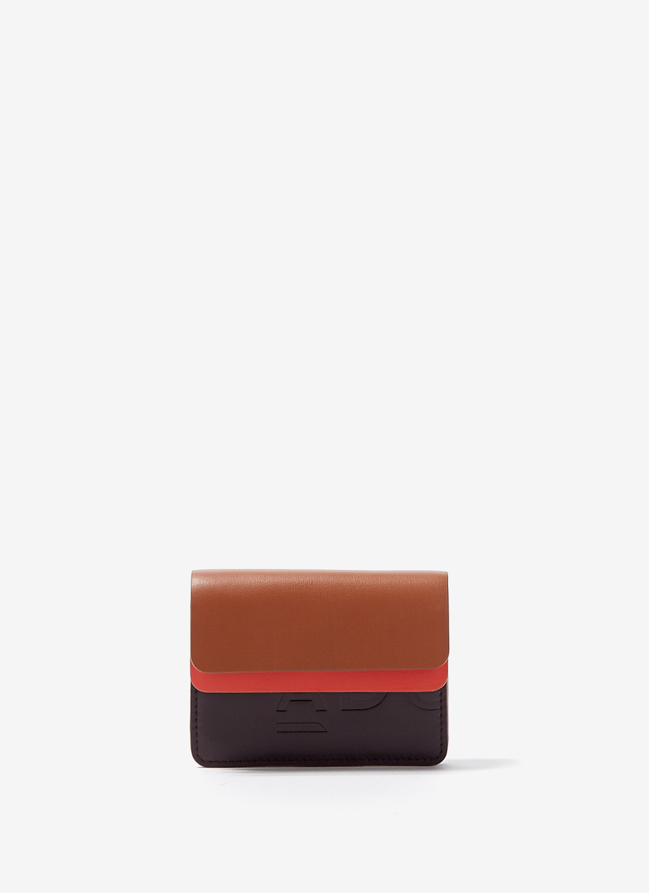 Tricolour bovine leather wallet image number 0