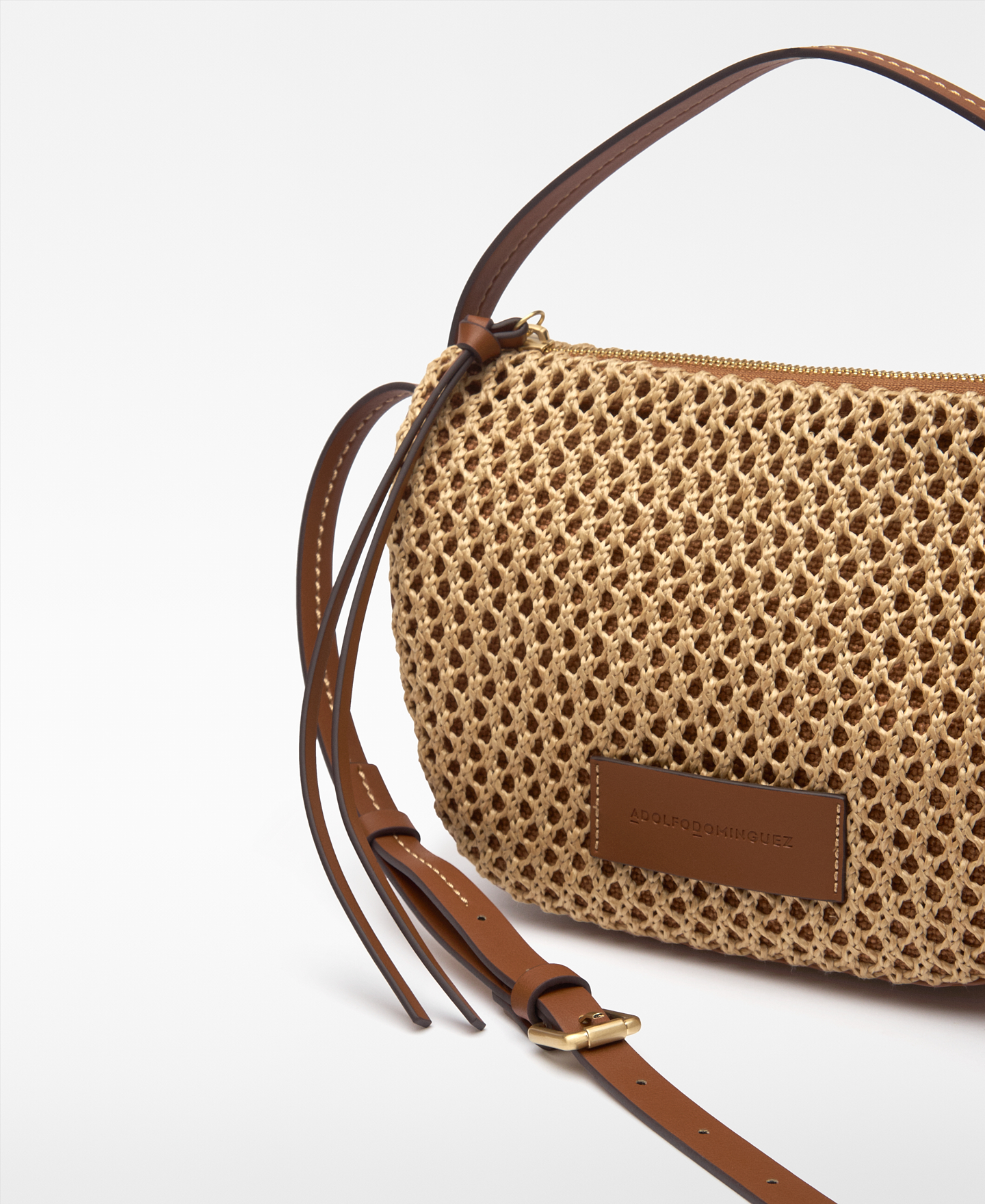 Mini sac bowling texture raphia femme image number 3