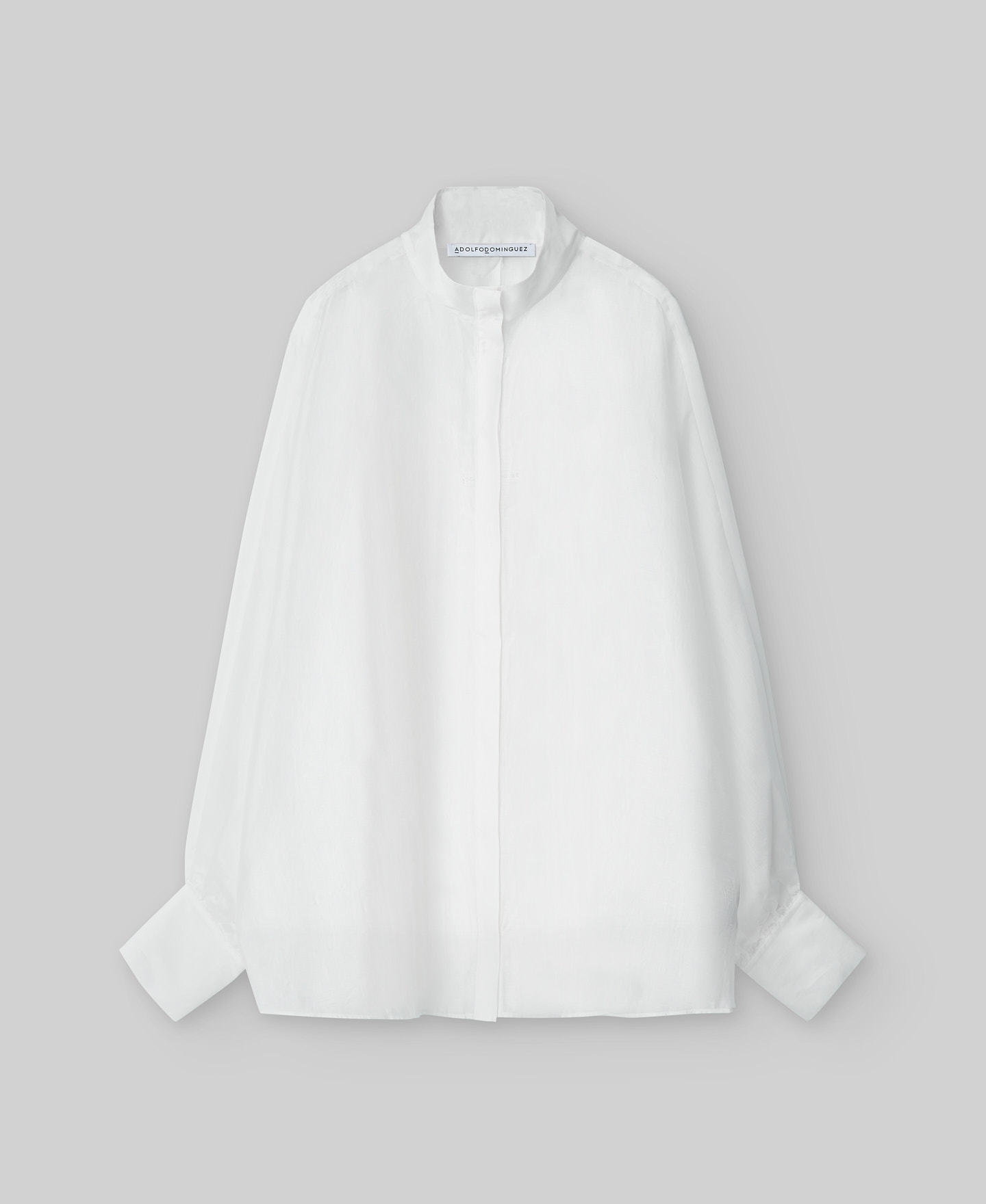 Oversized semi-sheer shirt woman image number 4