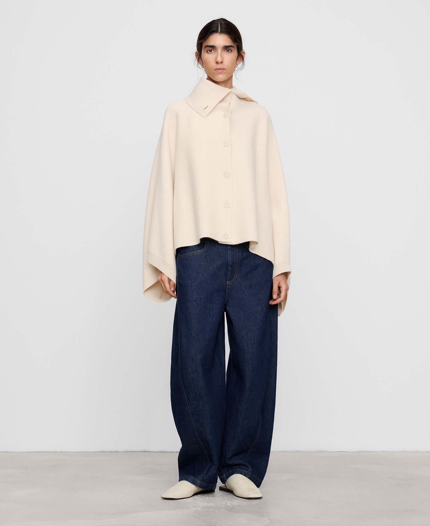Merino wool cape jacket image number 1