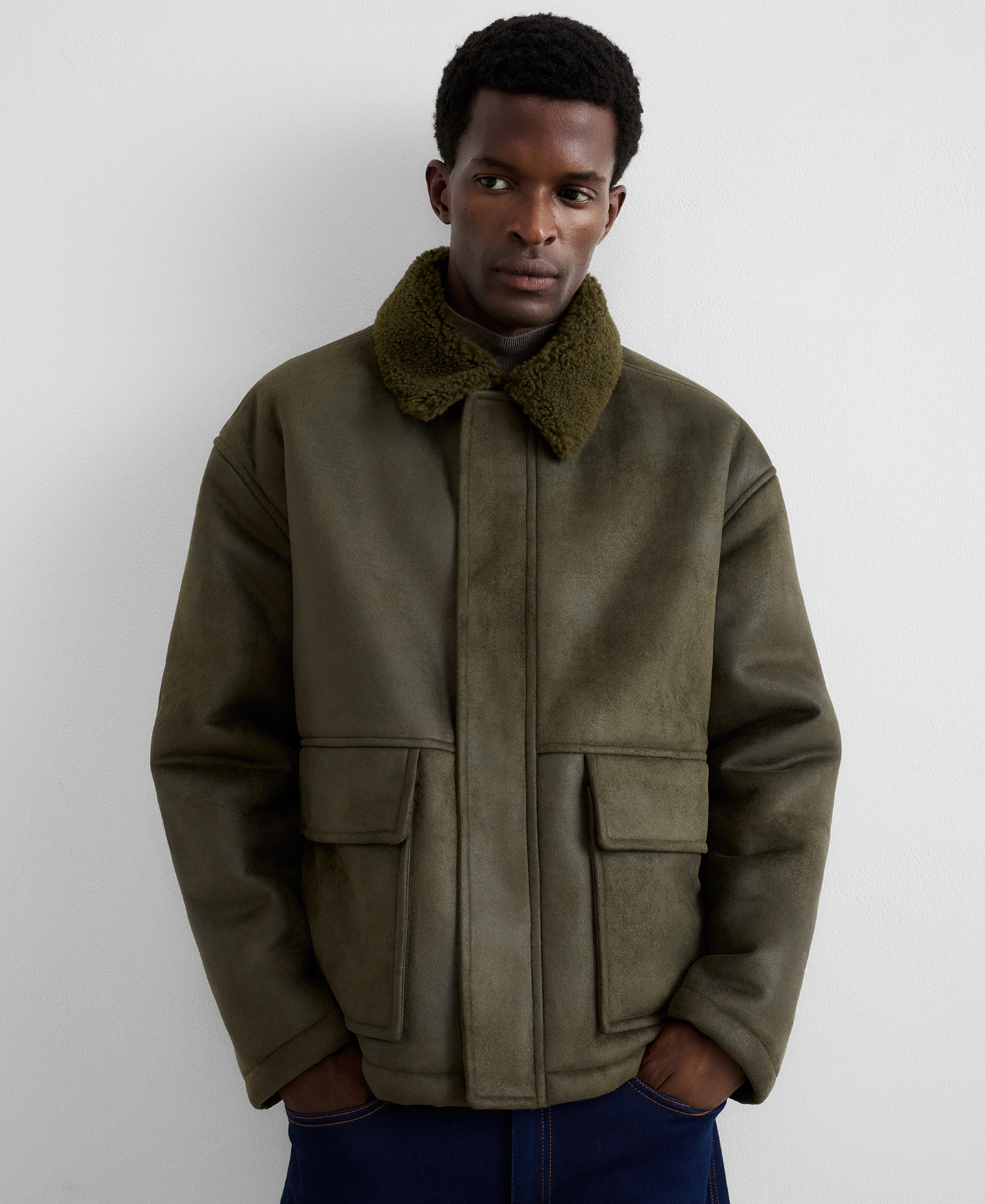 Wendbare Fliegerjacke Leder nicht Leder image number 0