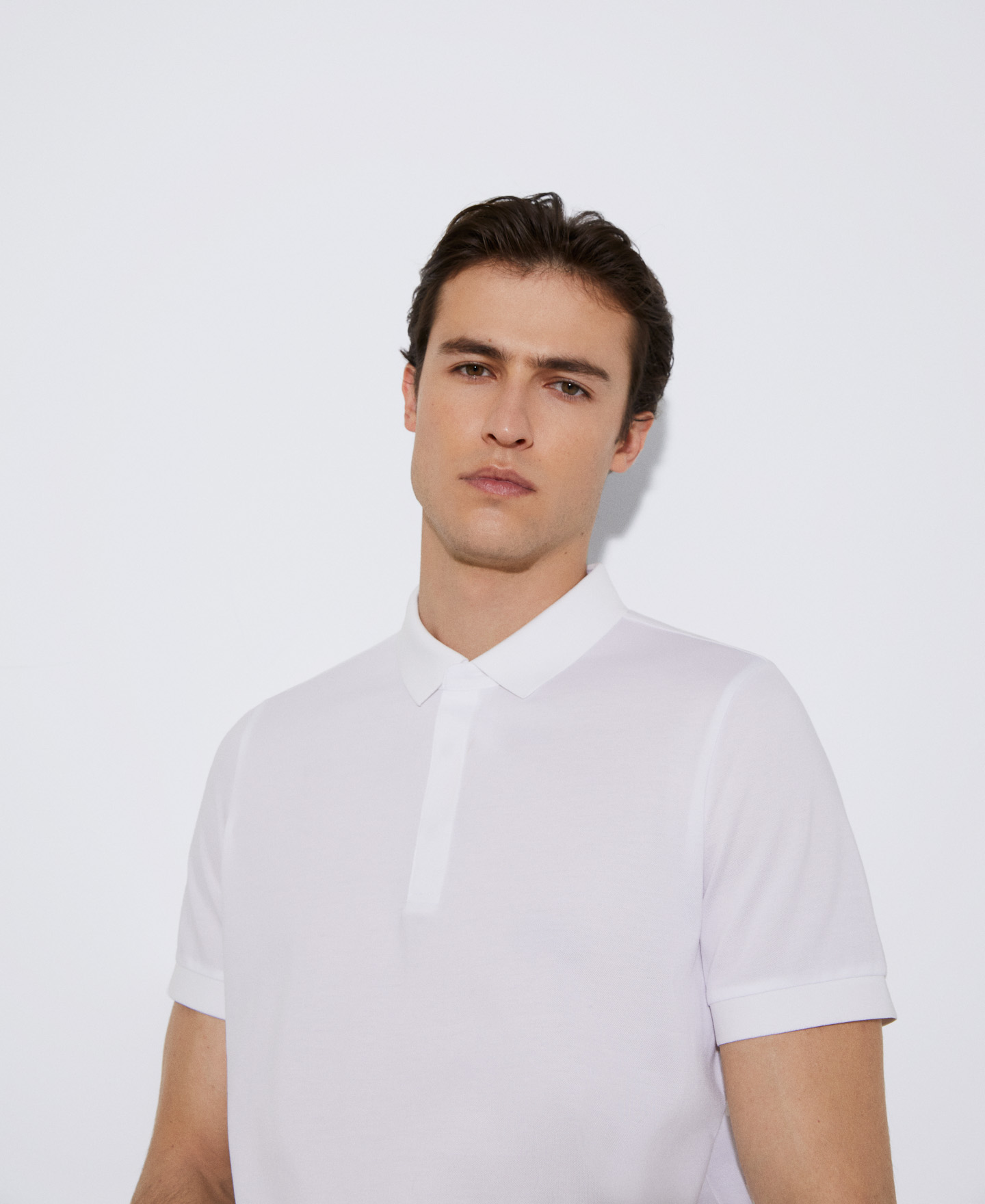 Structured cotton polo shirt image number 3