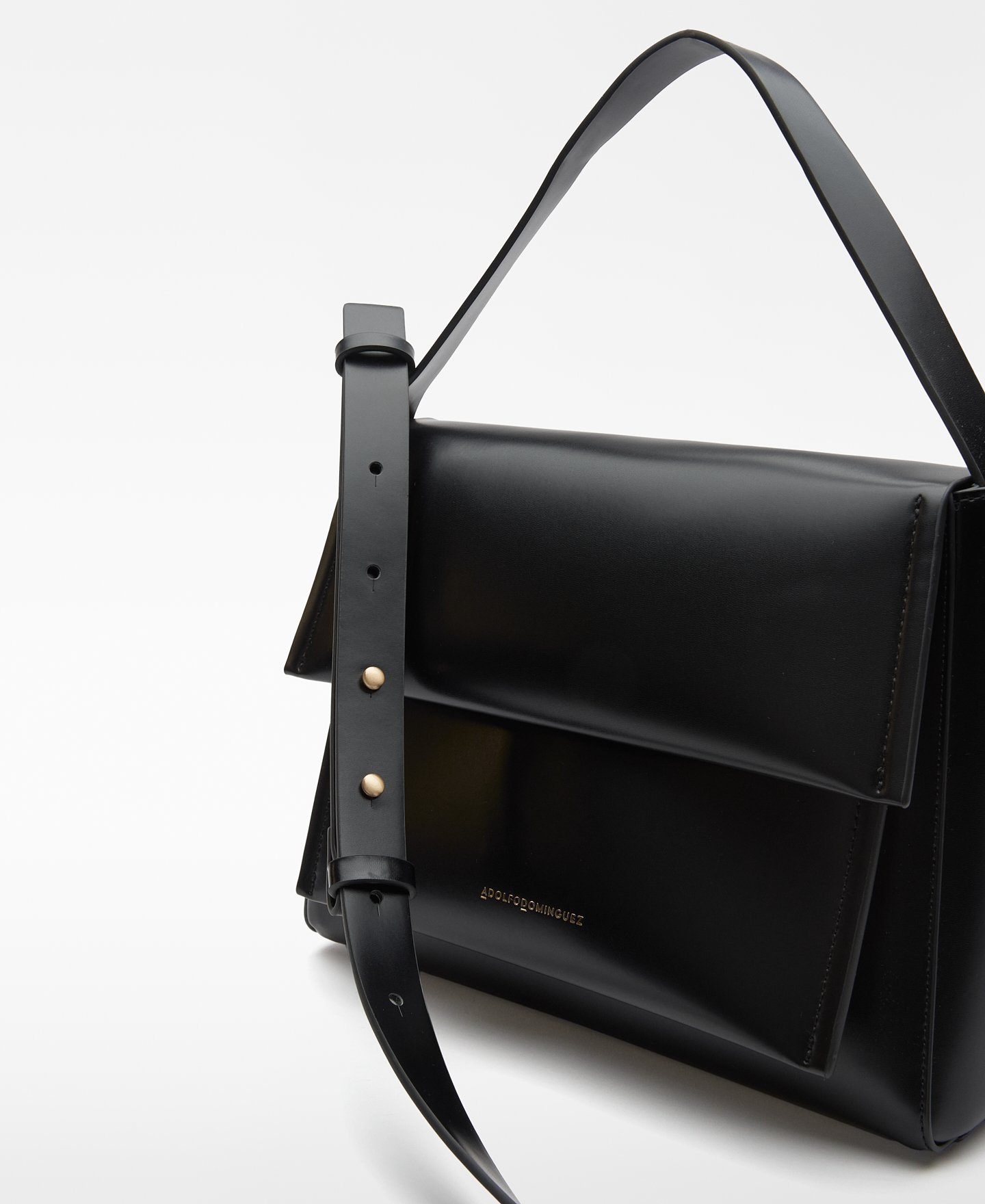 Leather-Non-Leather flap crossbody woman image number 3