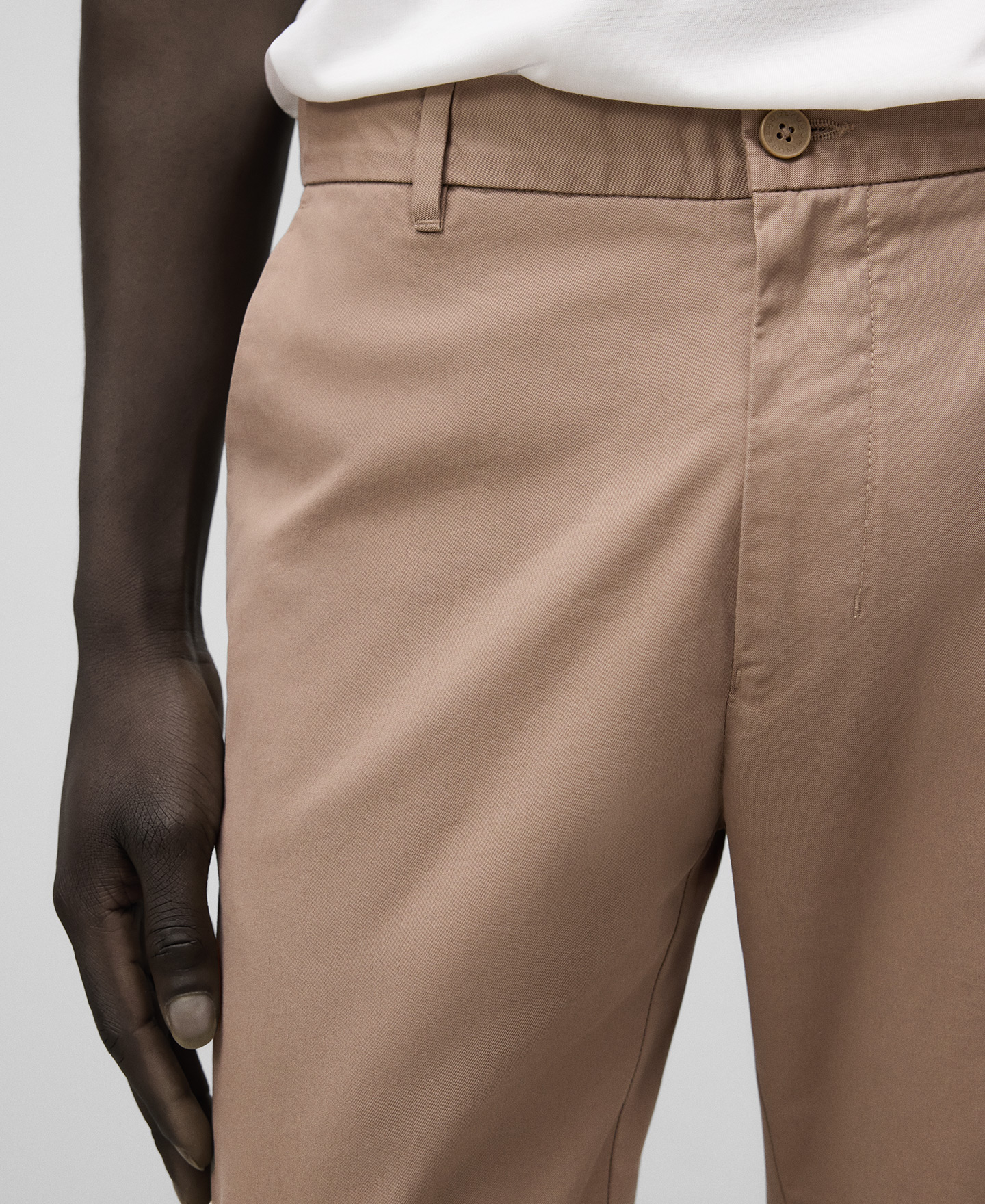 Regular fit chino trousers man image number 3