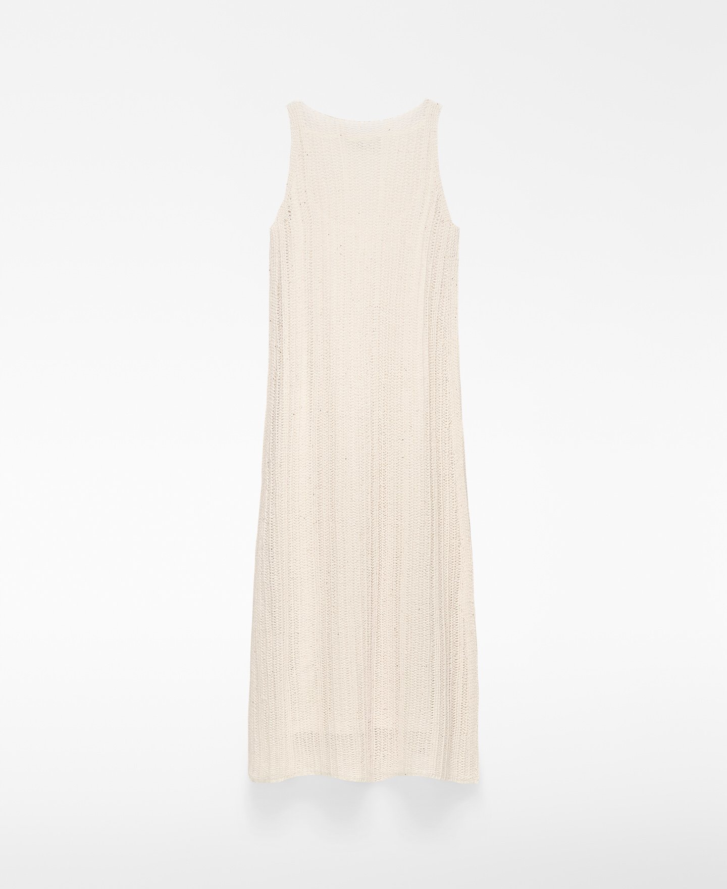 Long openwork knit dress image number 5