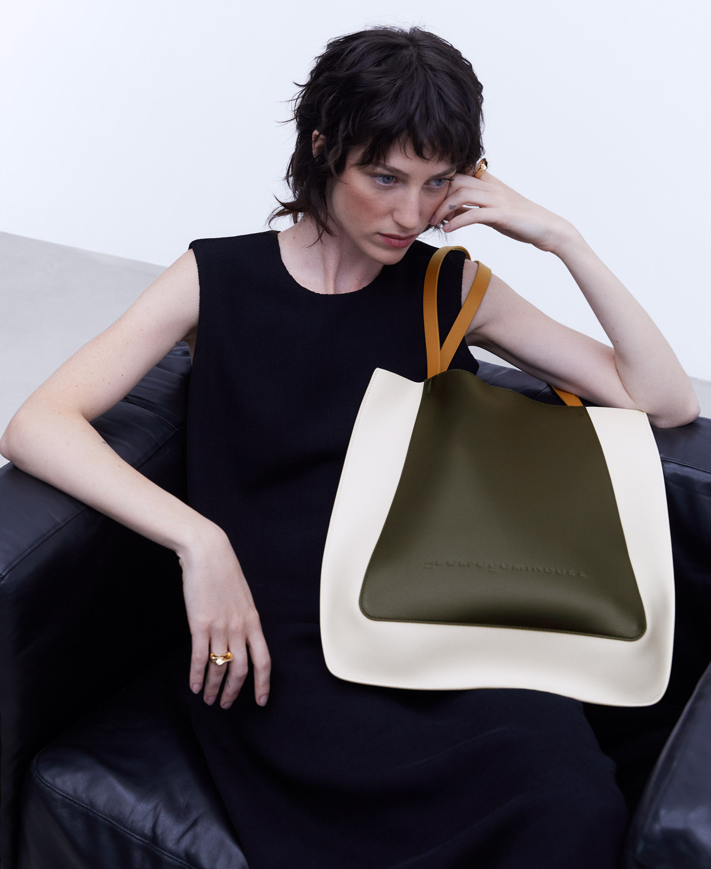 3-colour vachetta leather shopper image number 5