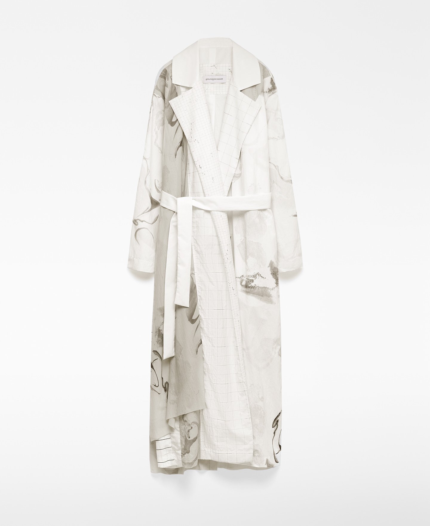 Oversize printed trench coat woman image number 4