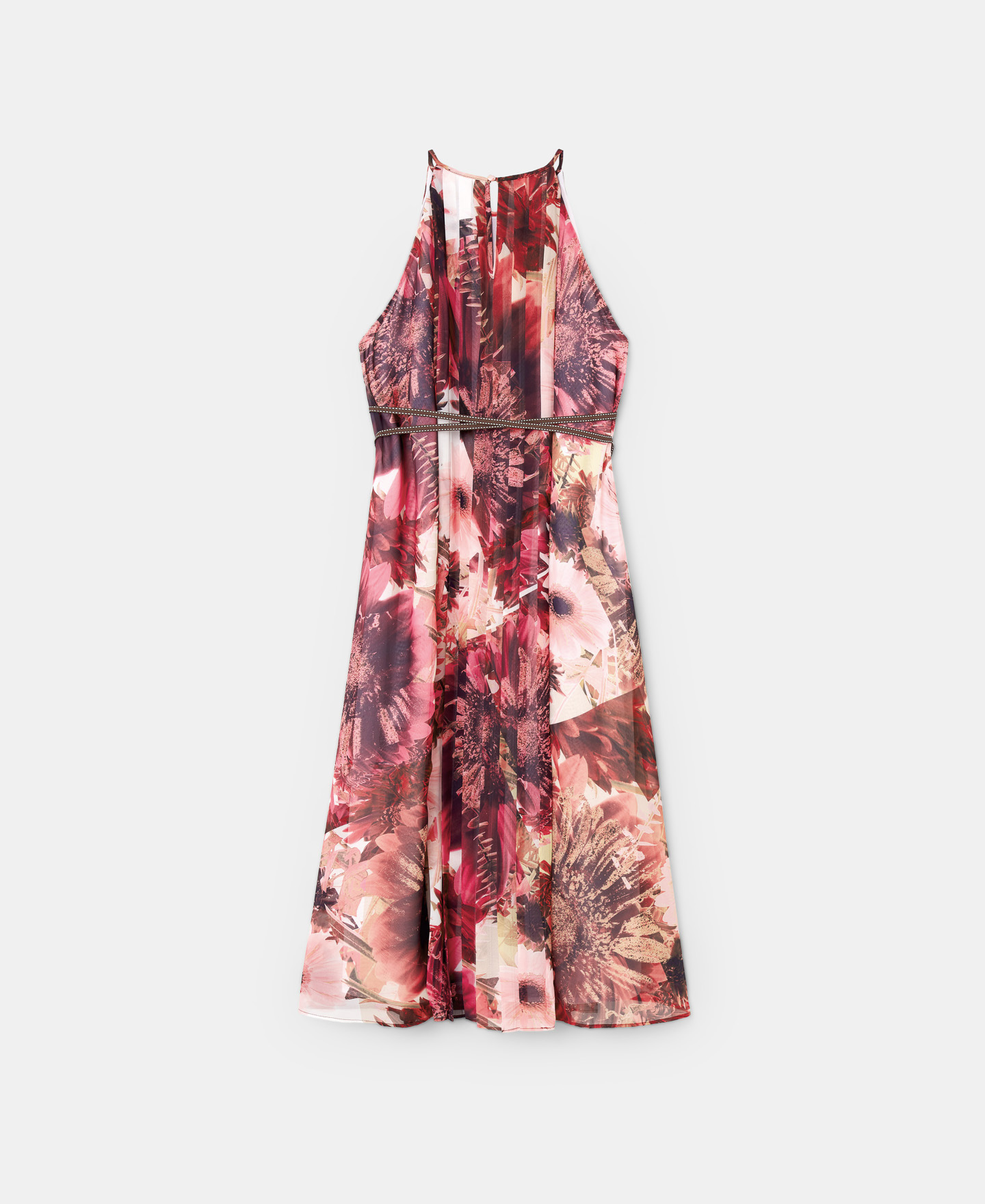 Vestido estampado escote halter image number 5