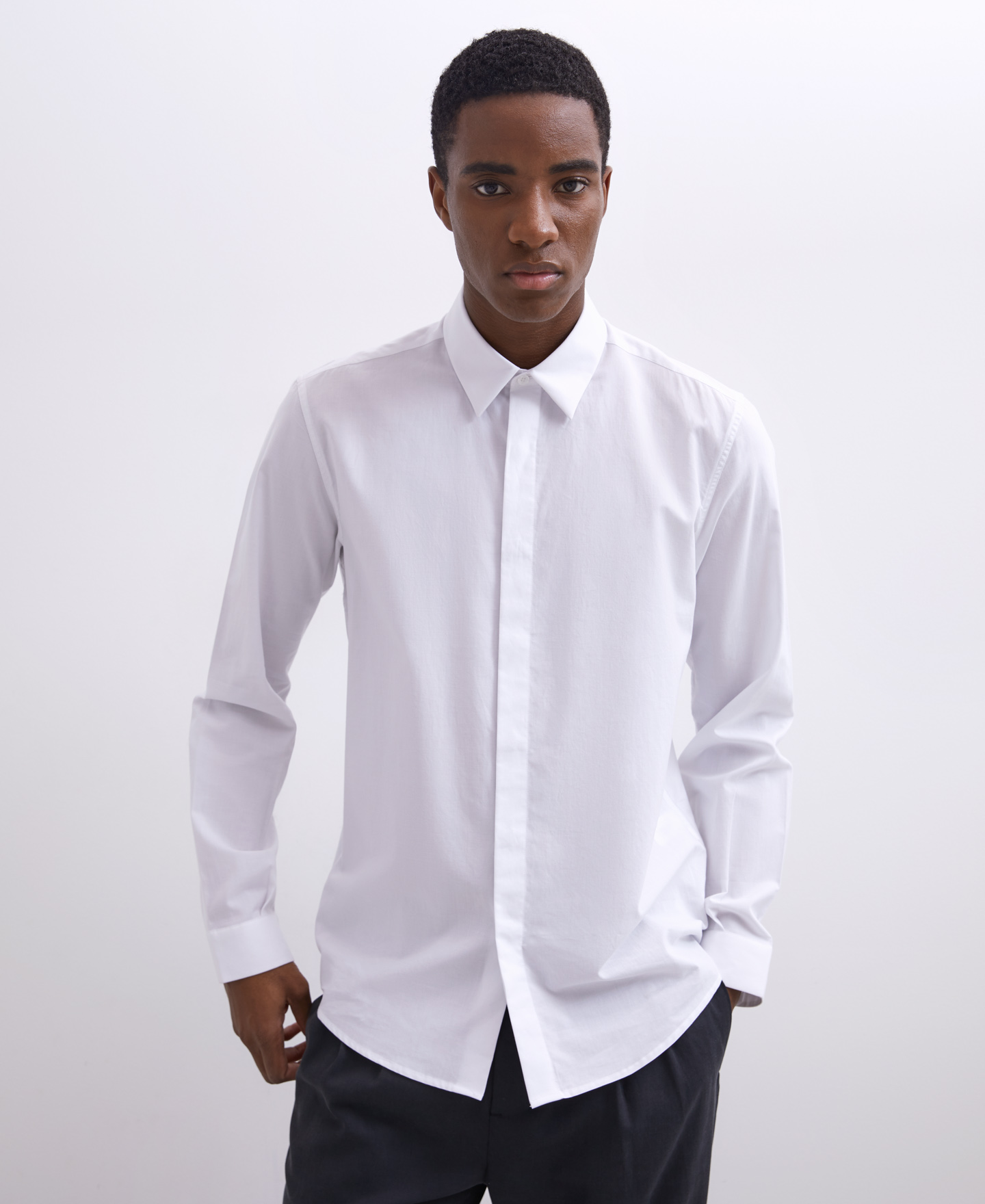 Camisa con tapeta en lyocell y algodón image number 3