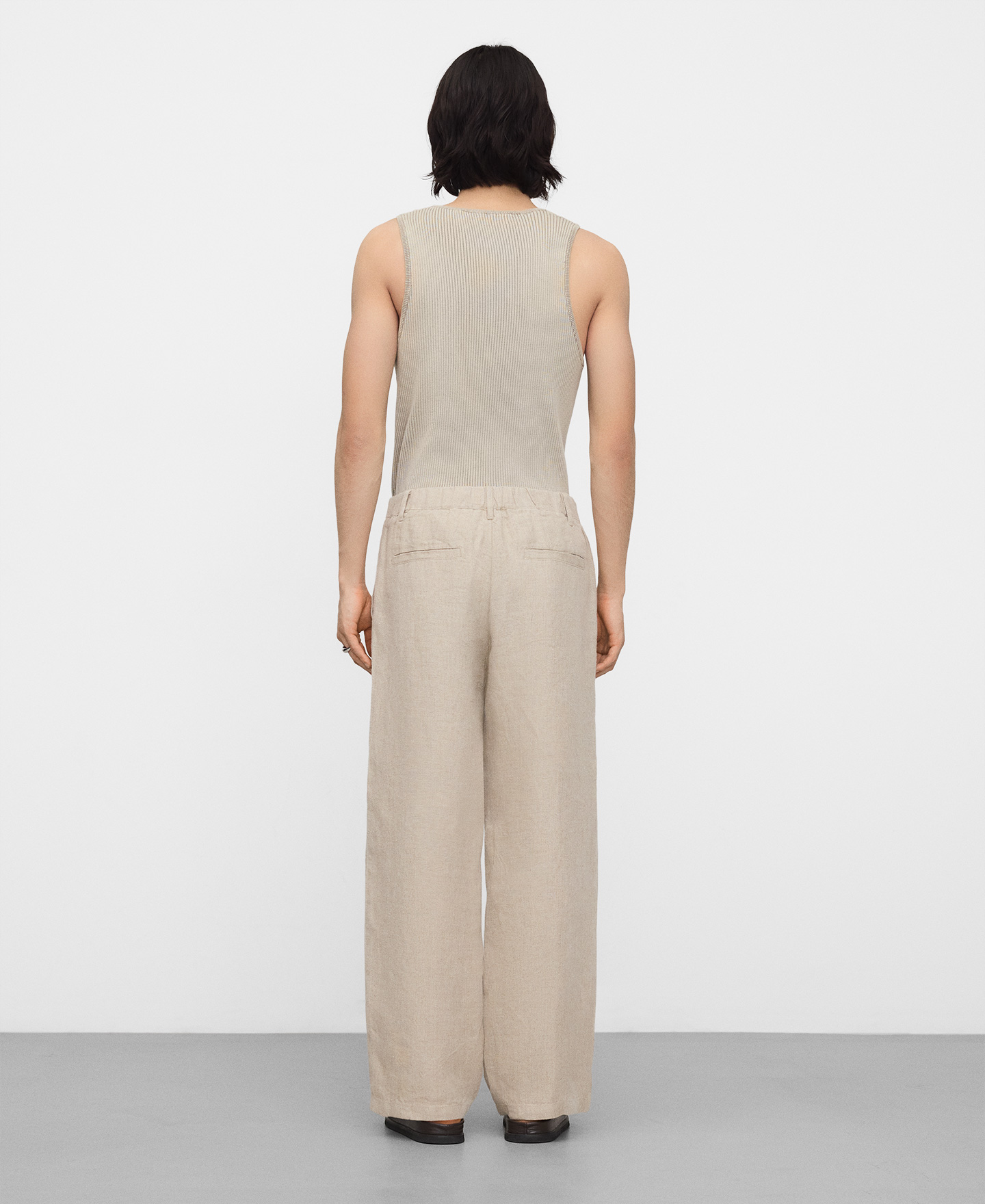 European linen relaxed fit trousers image number 2