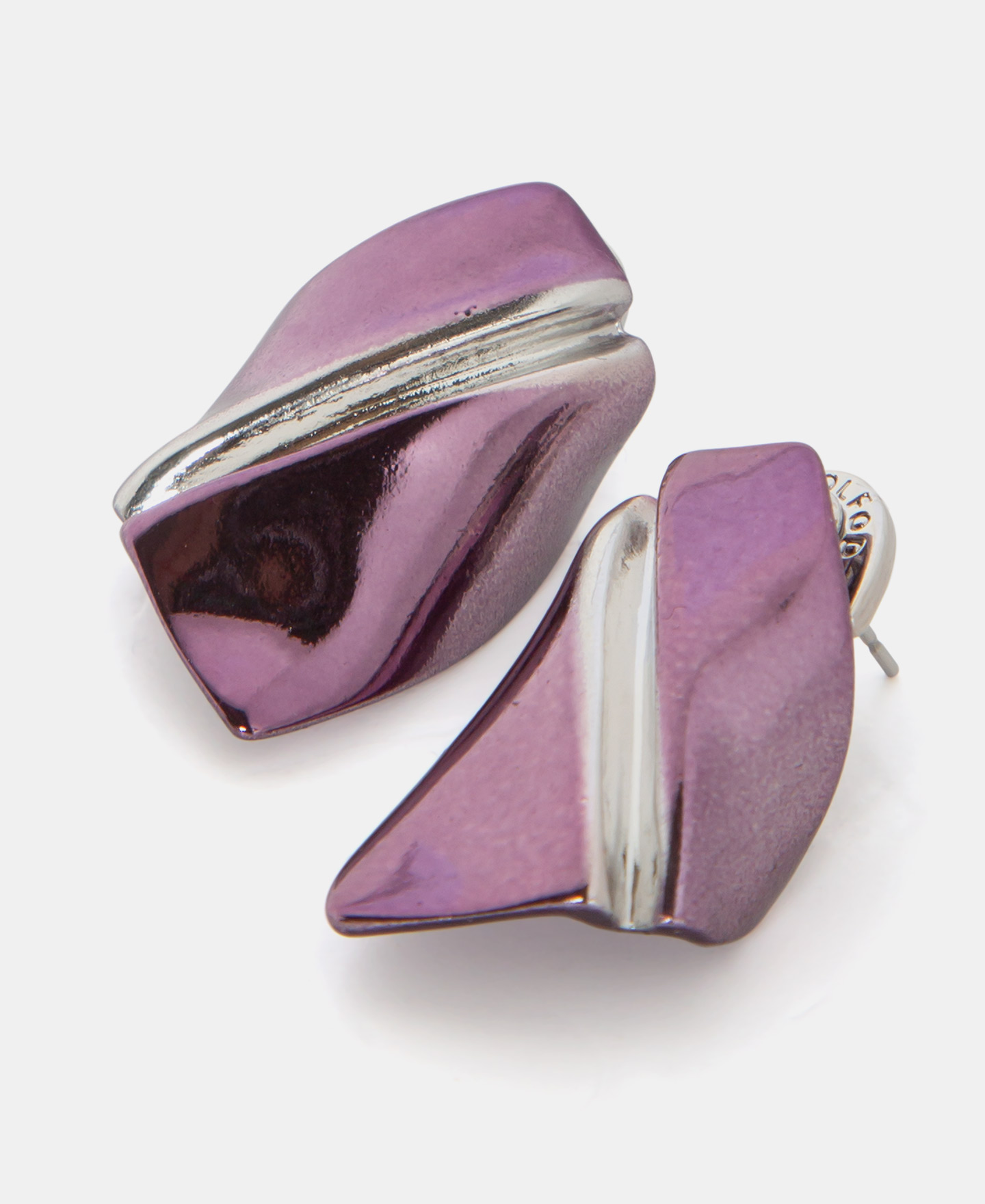 Zinc crack twist earrings image number 2