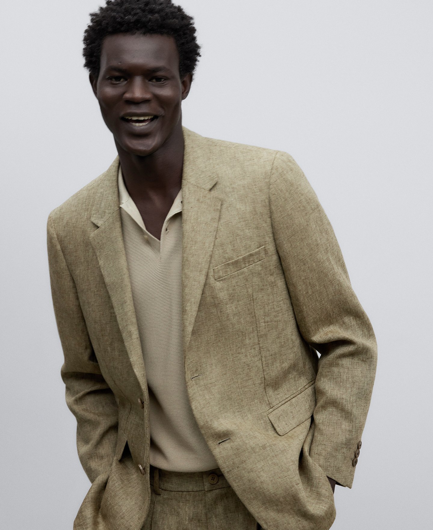 Regular fit blazer man image number 0