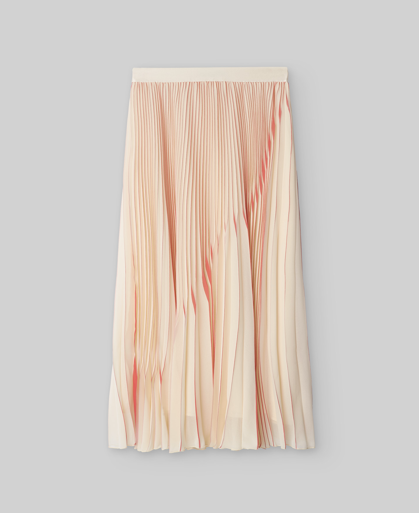 Ecru pleated skirt woman image number 5