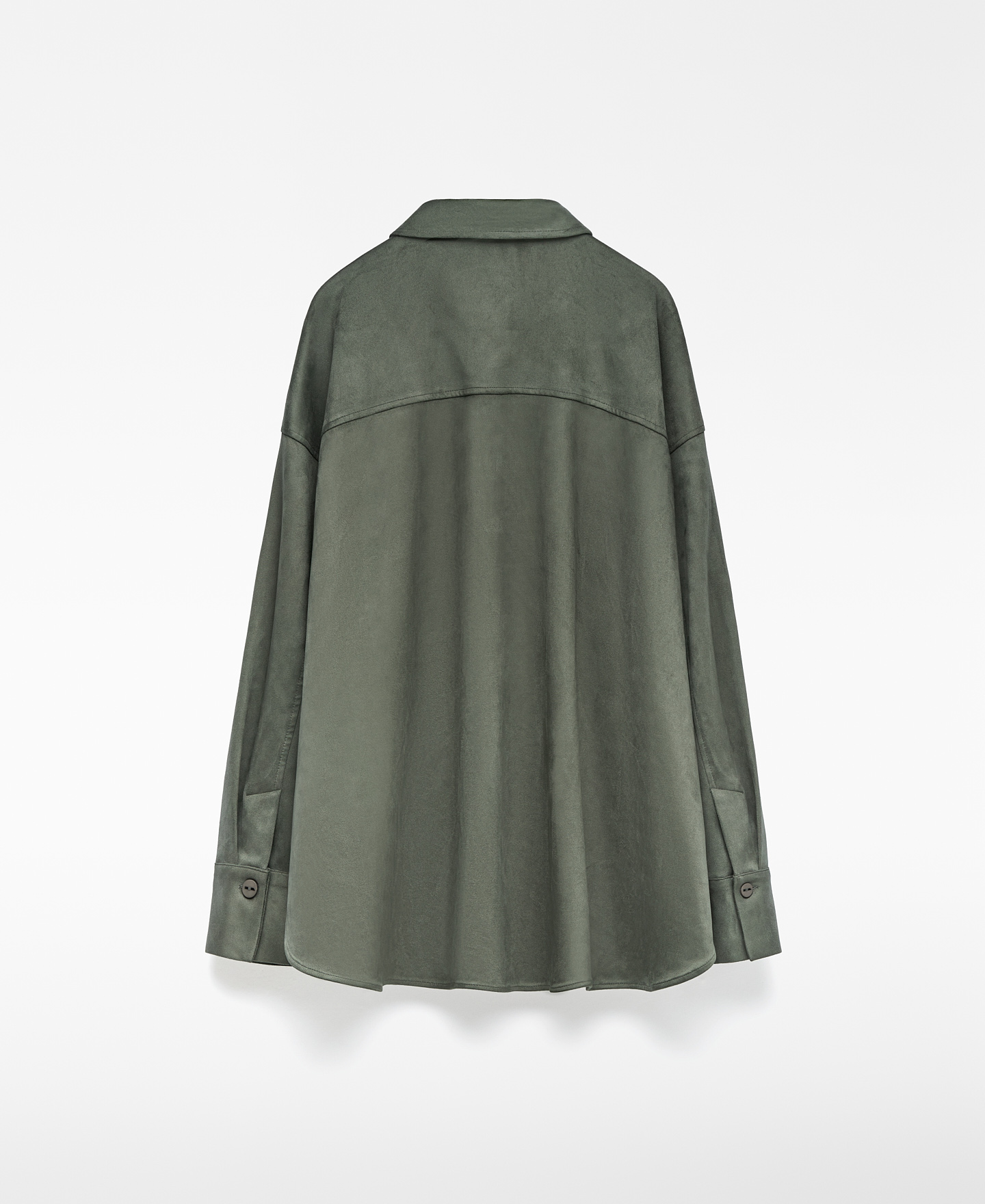 Faux suede overshirt woman image number 5