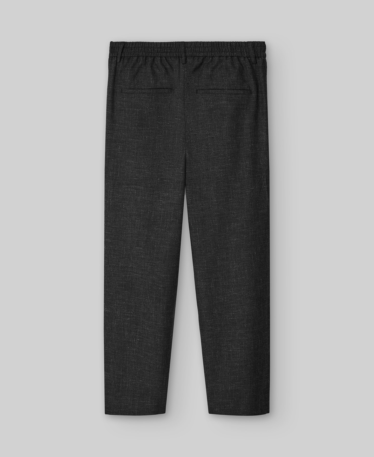 Melange gray relaxed fit trousers man image number 5