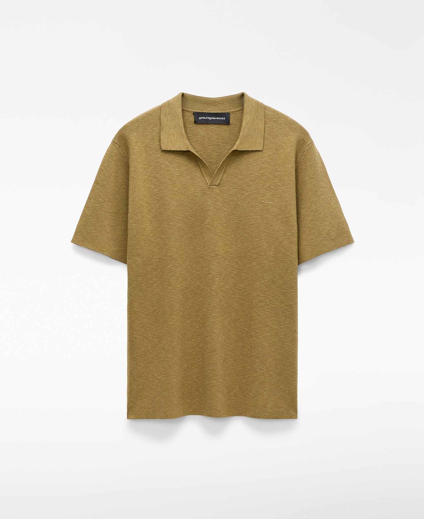 Polo cuello pico microtextura image number 4