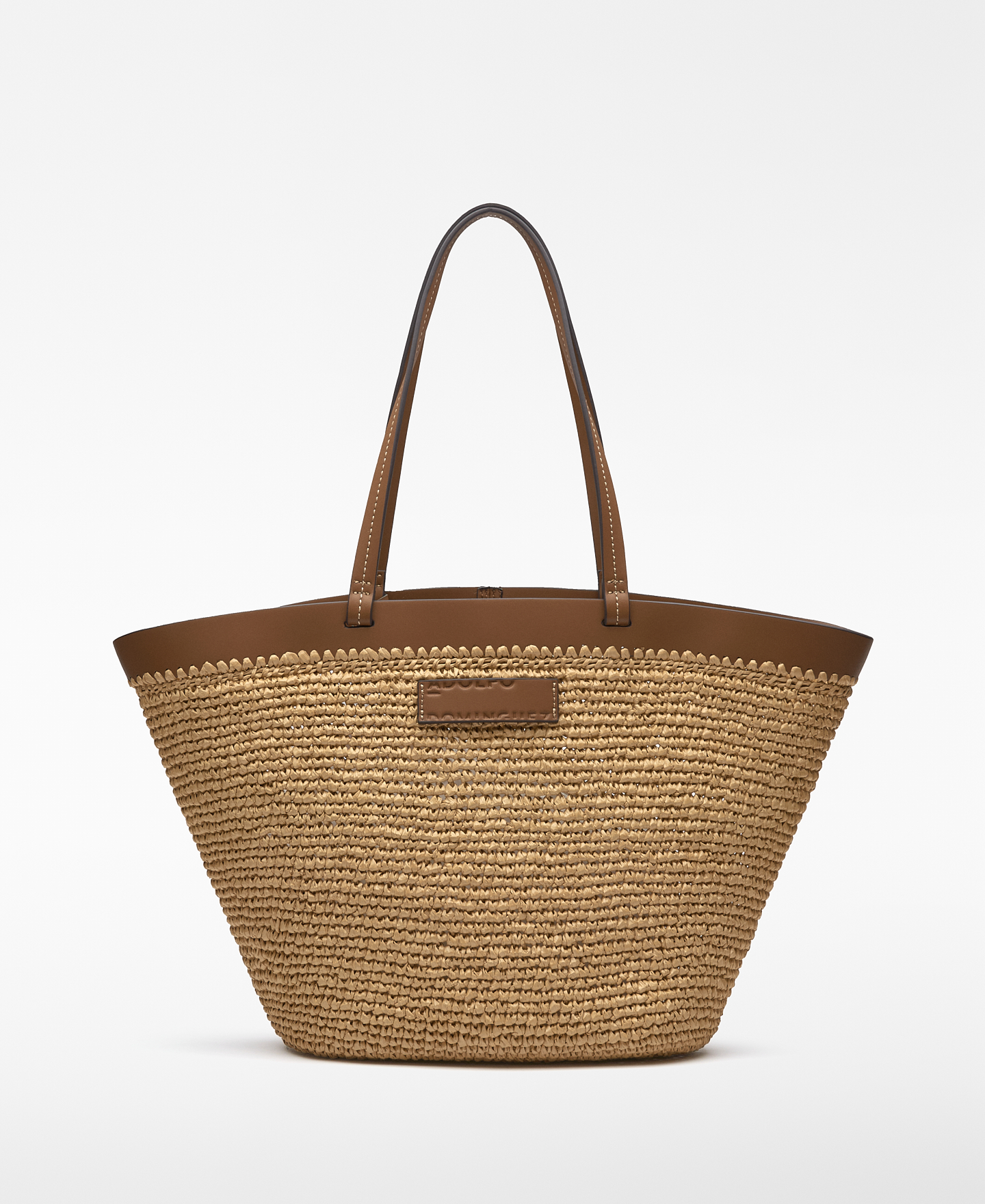 Braided paper basket bag woman image number 0