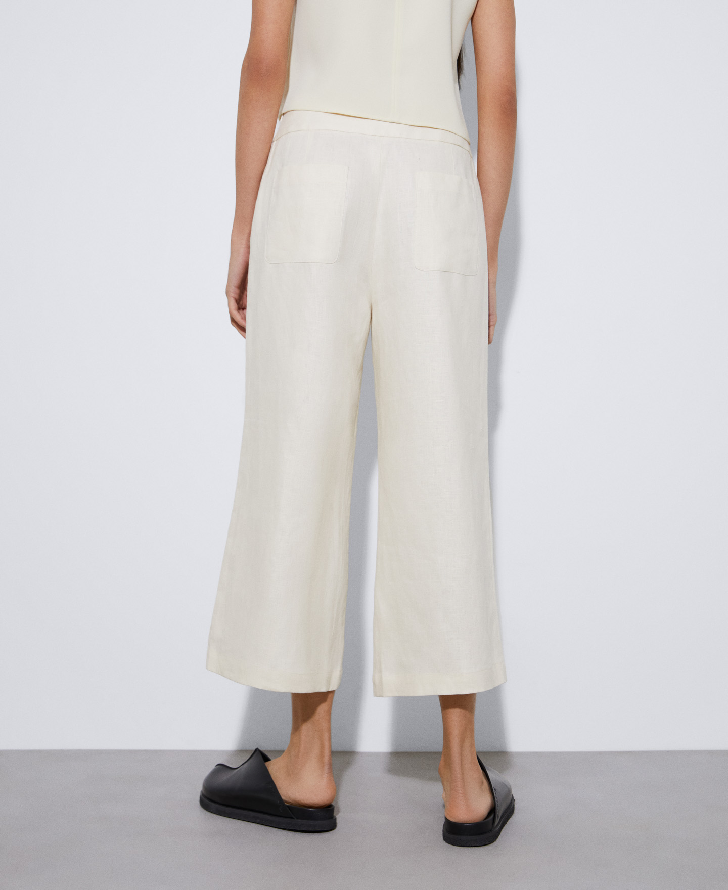 Responsible linen culotte trousers image number 2