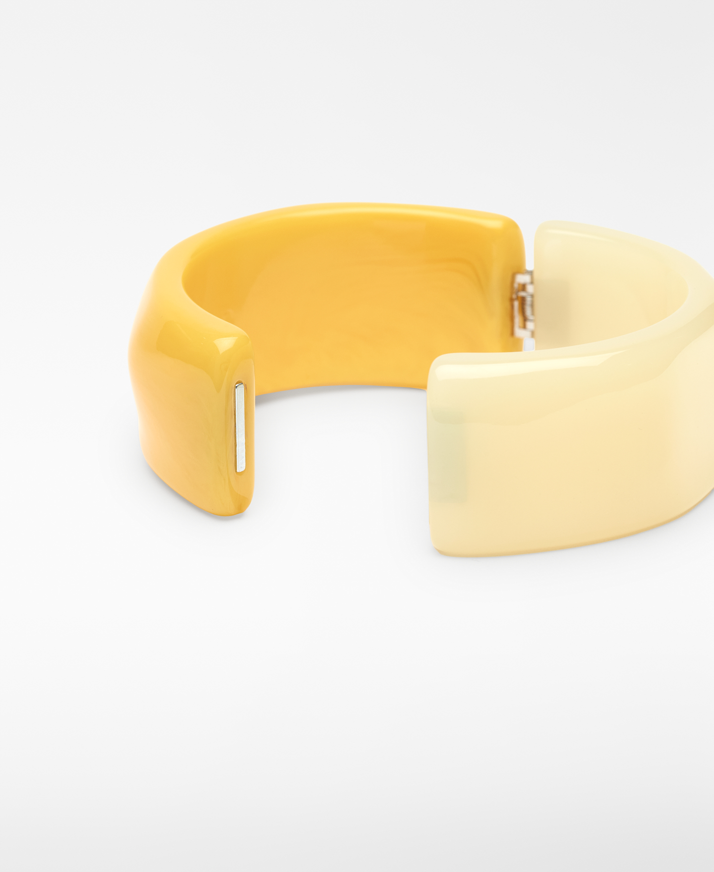 Pulseira r&iacute;gida em resina bicolor image number 2