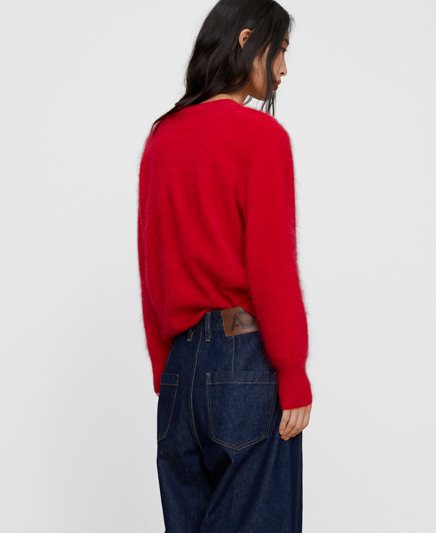 Brushed knit merino wool sweater image number 2