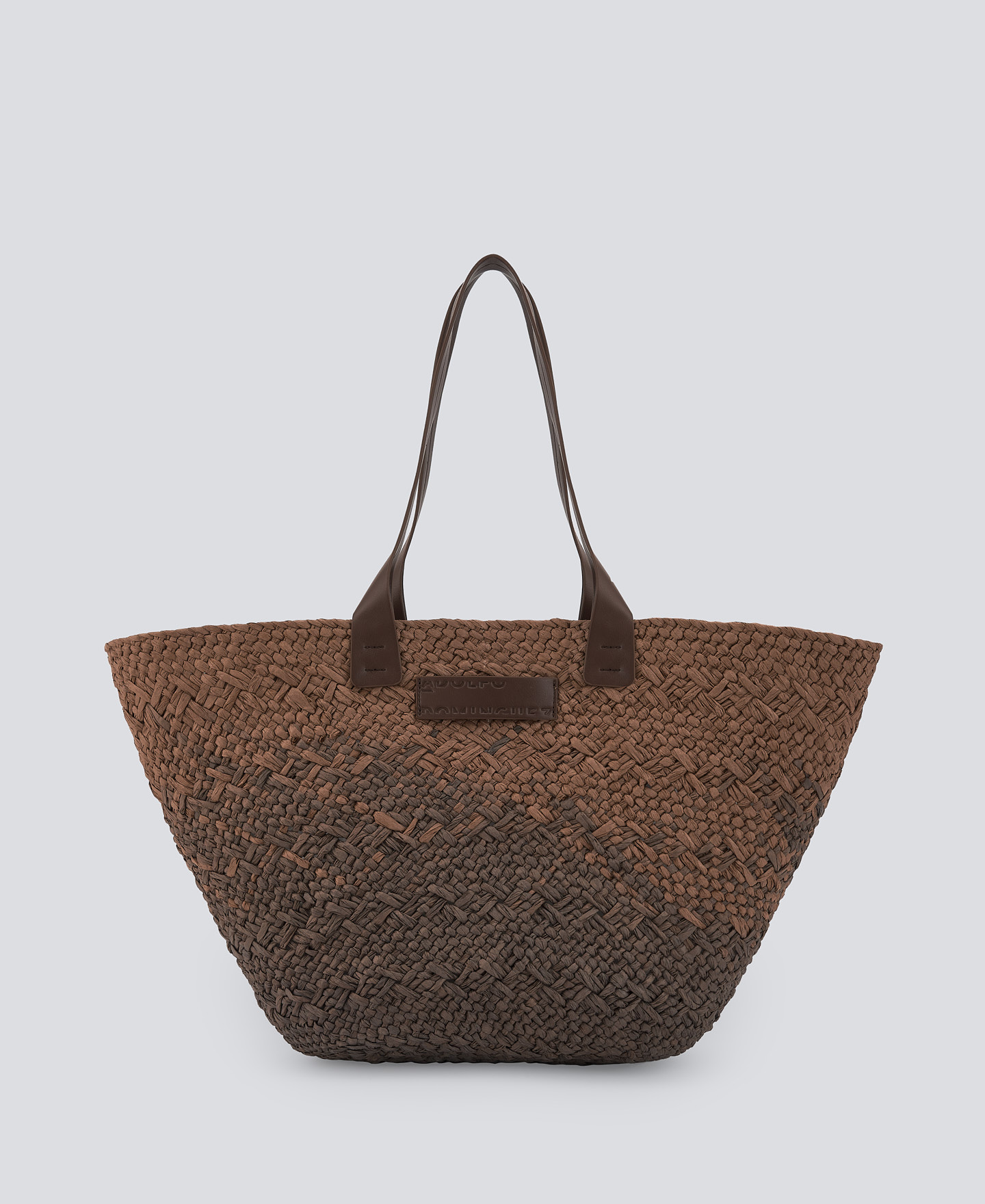 Maxi braided paper shopper bag woman image number 0