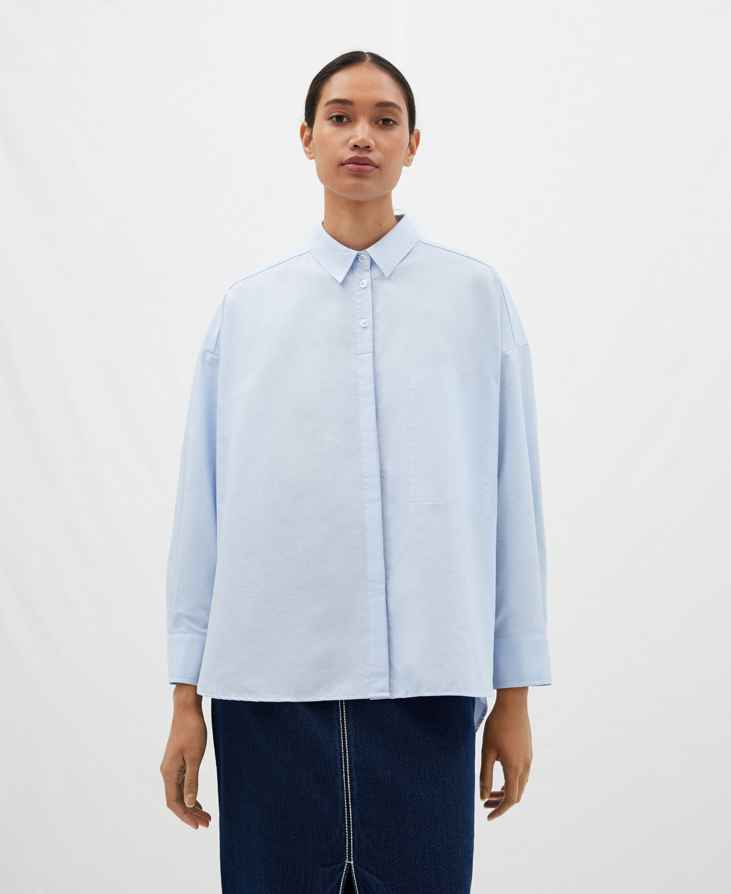 Oversize cotton shirt image number 0