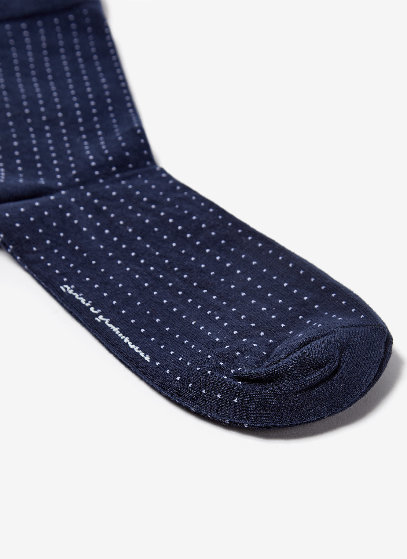 Ankle socks with pin dot print image number 1