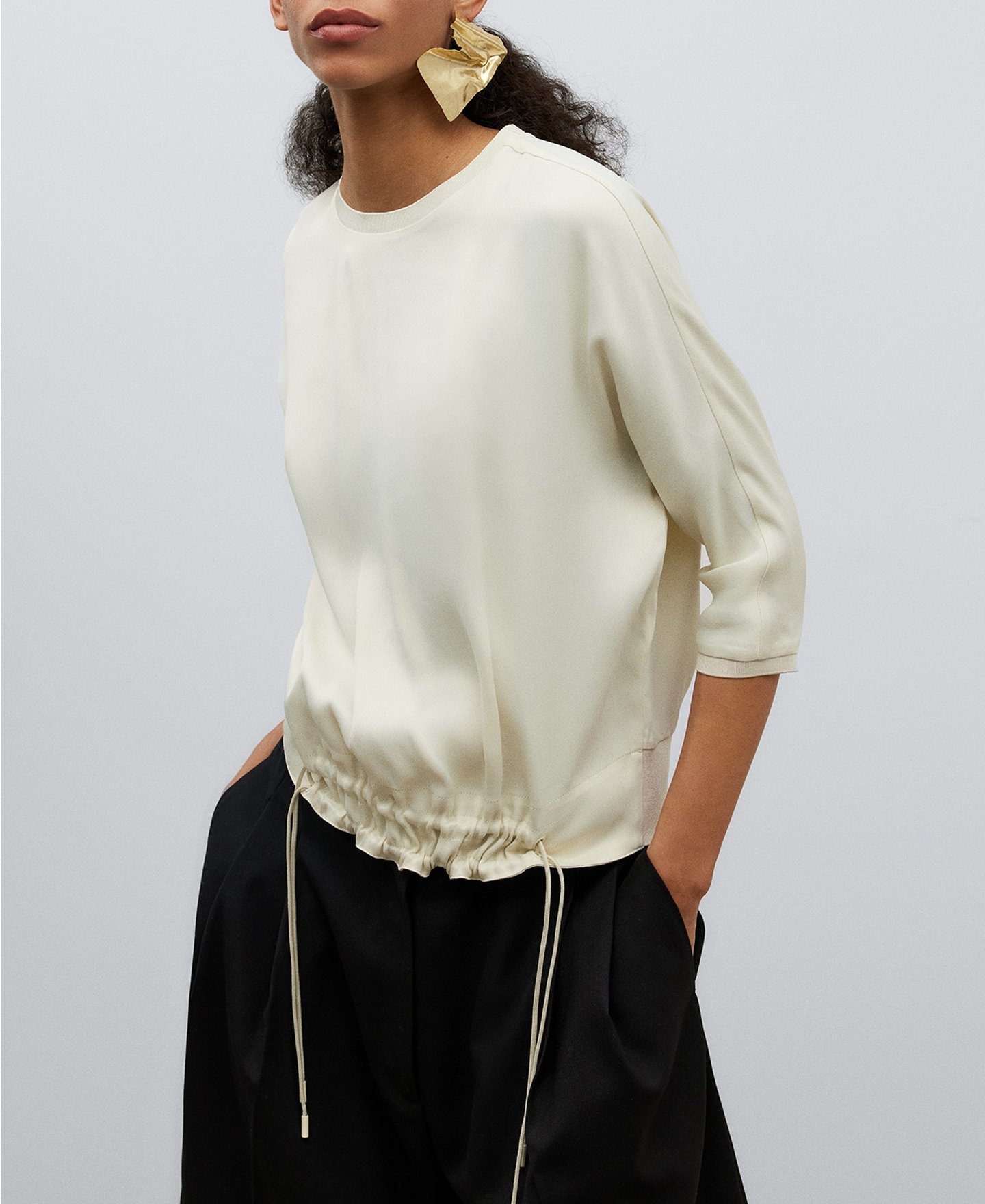 Japanese sleeve printed T-shirt woman image number 0