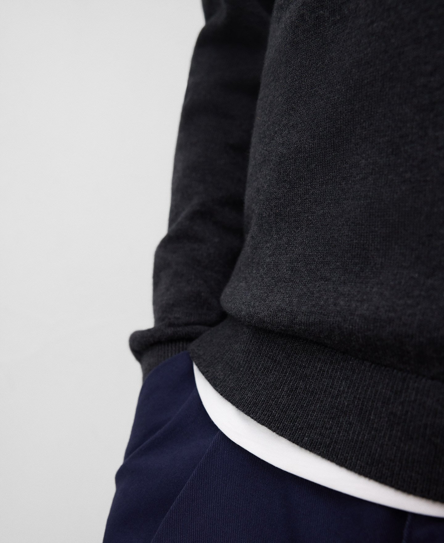 Regular fit crew collar sweater man image number 3