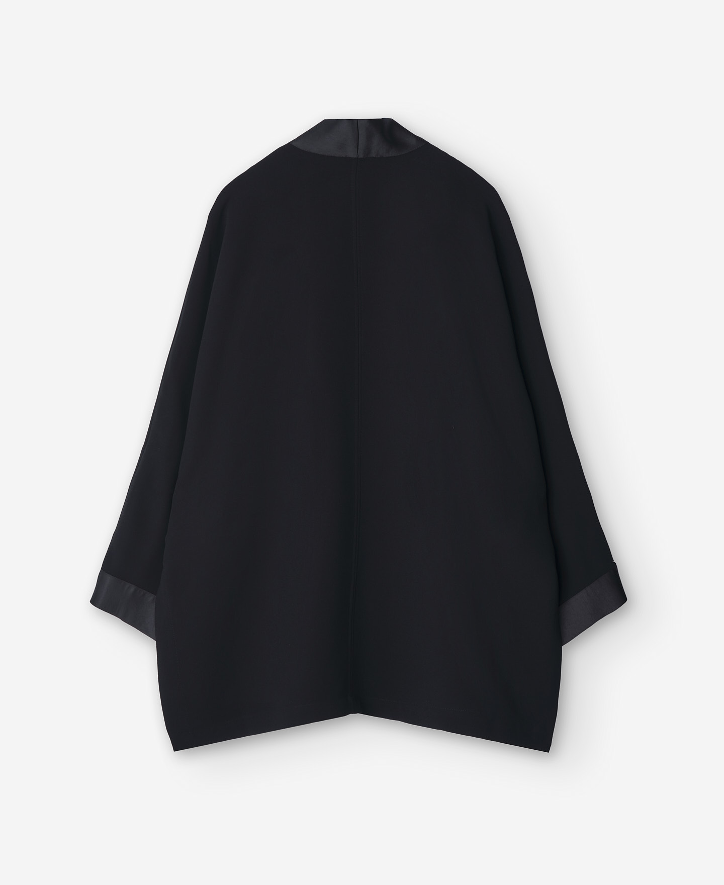 Satin border trims kimono image number 5