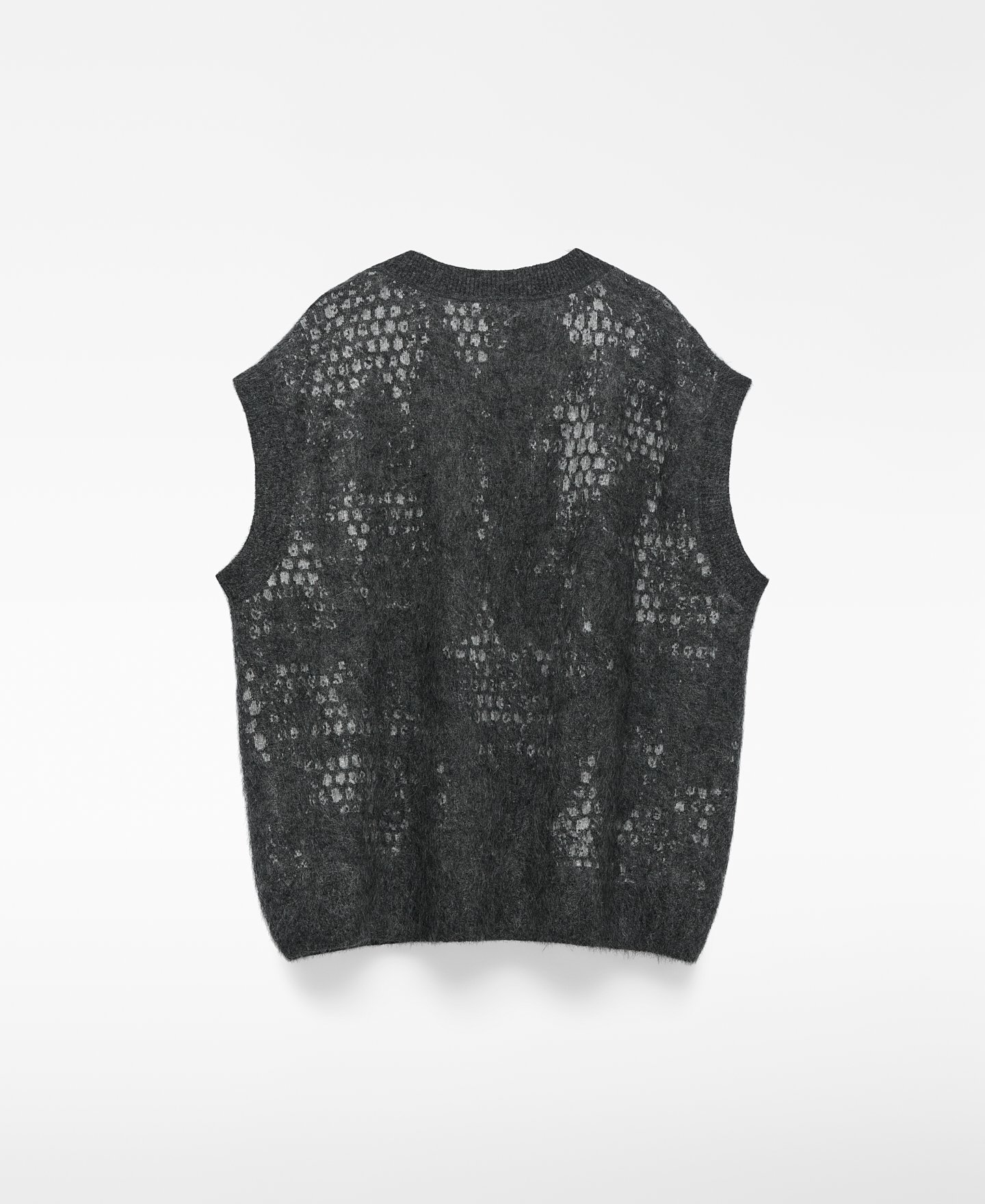 Jacquard knit vest woman image number 5