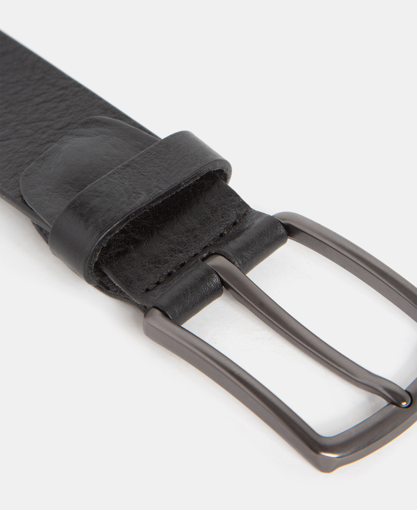 Rectangular buckle belt in leather image number 2