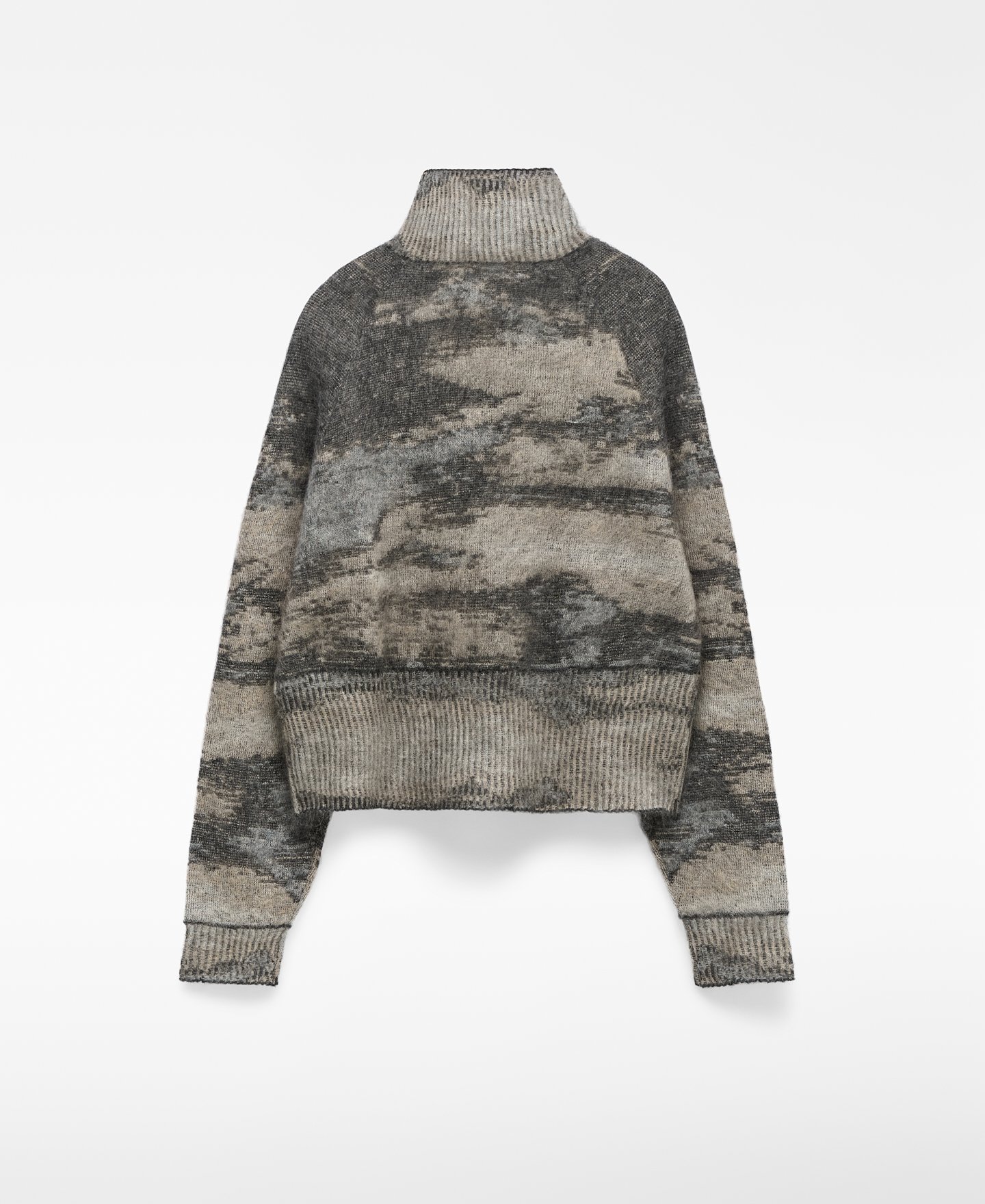 Gradient jacquard knit cardigan woman image number 5