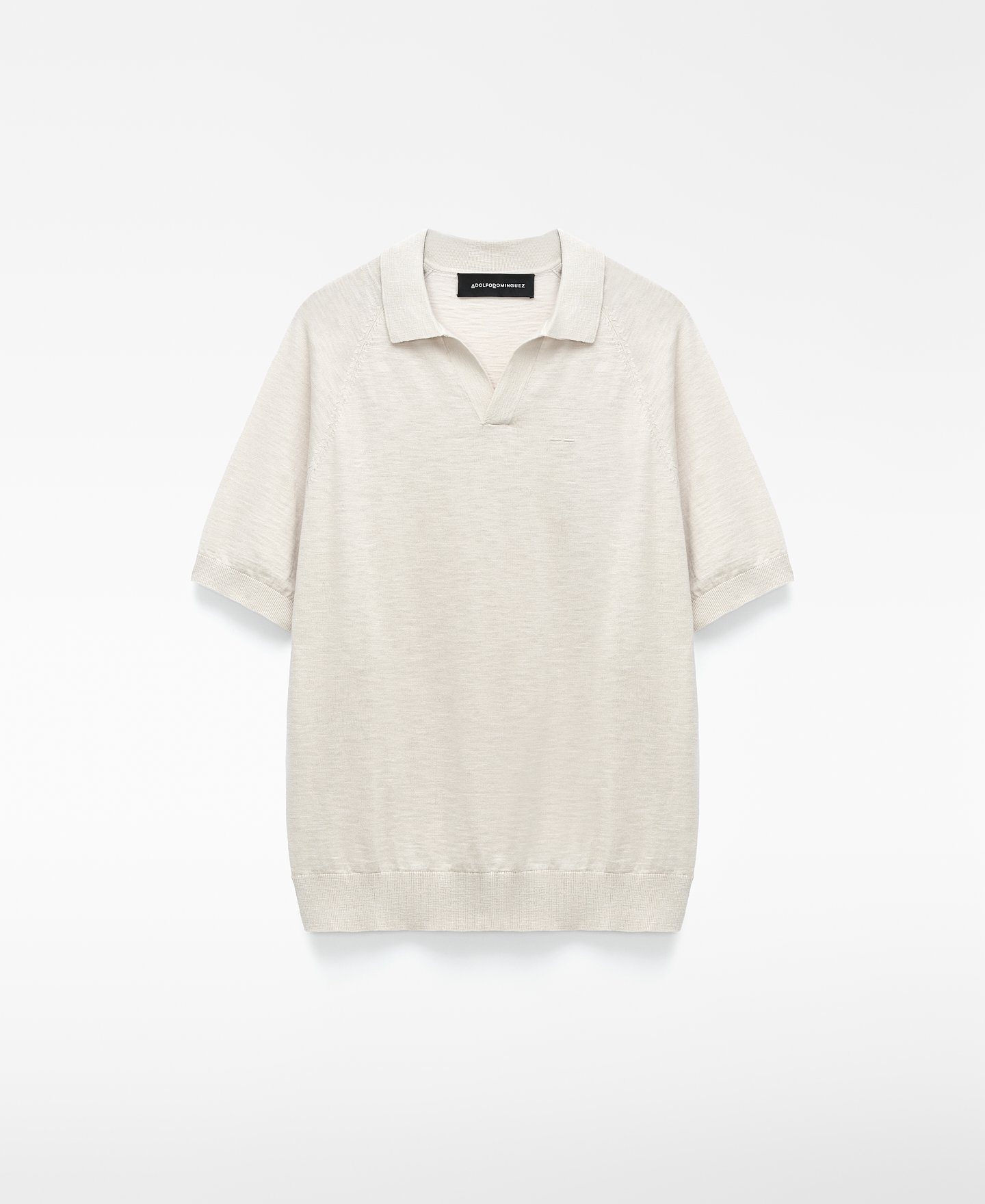 Polohemd mit V-Ausschnitt aus Flam&eacute;-Baumwolle image number 4