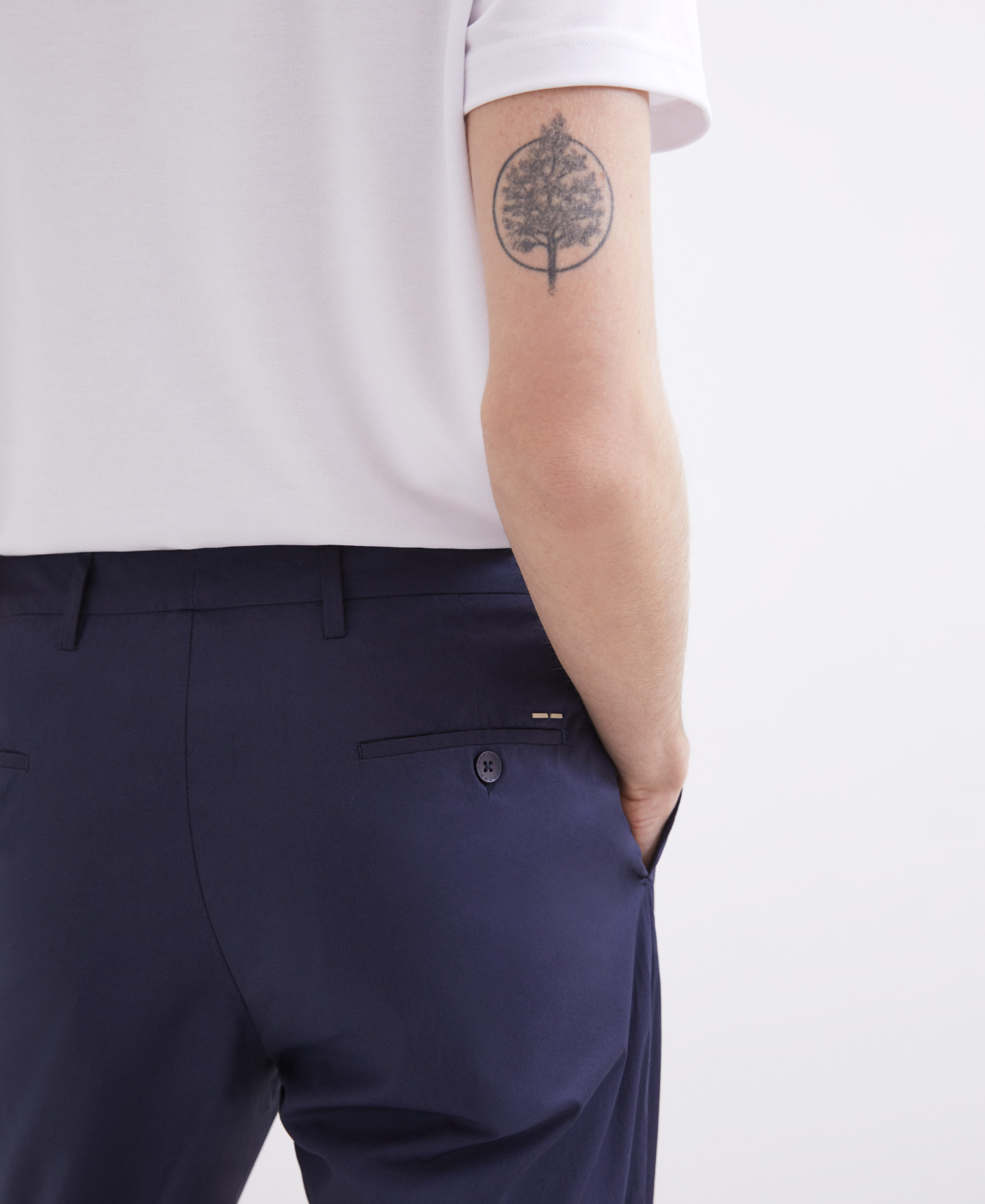 Cotton poplin grey trousers image number 2