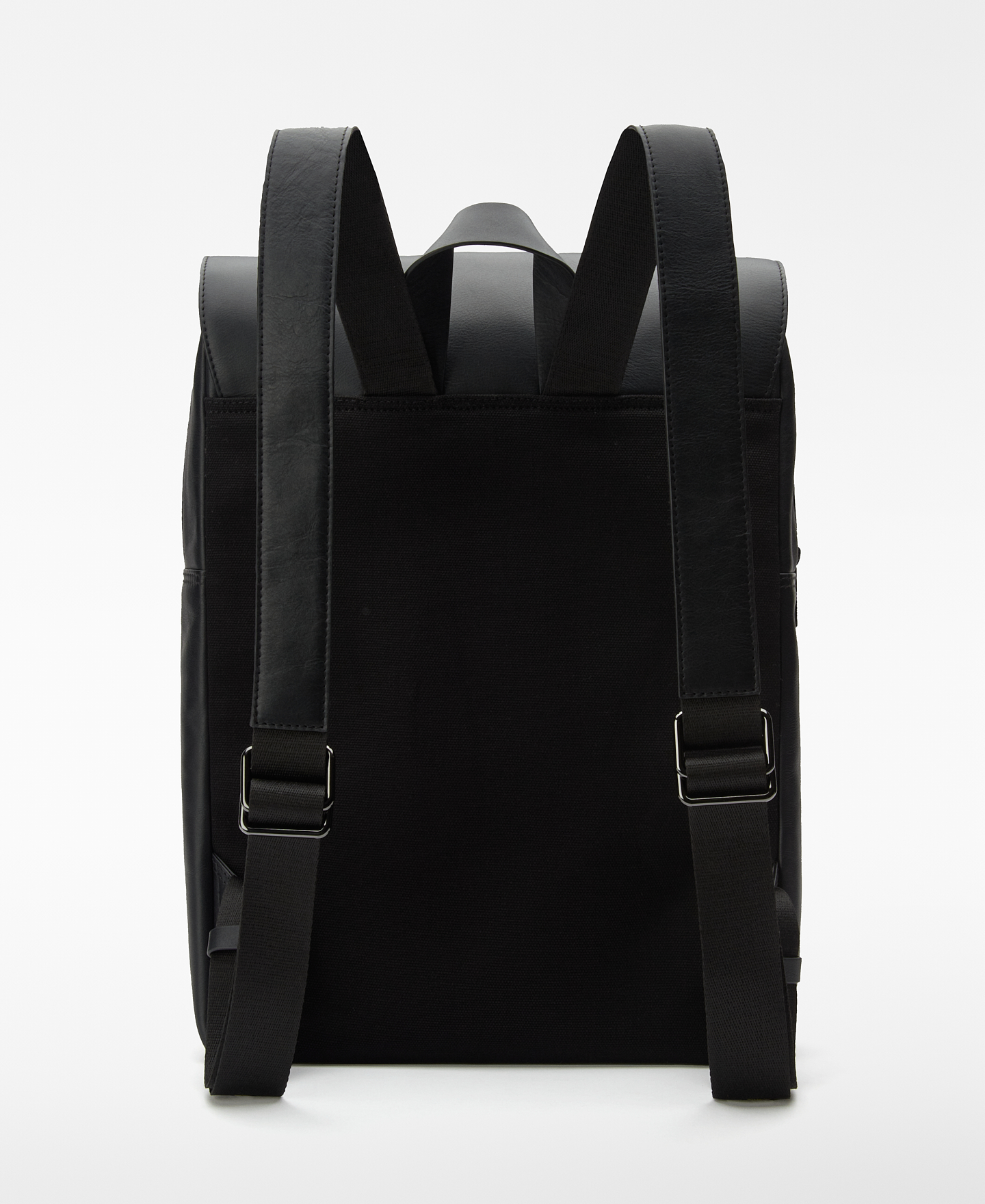 Leather compact backpack man image number 1