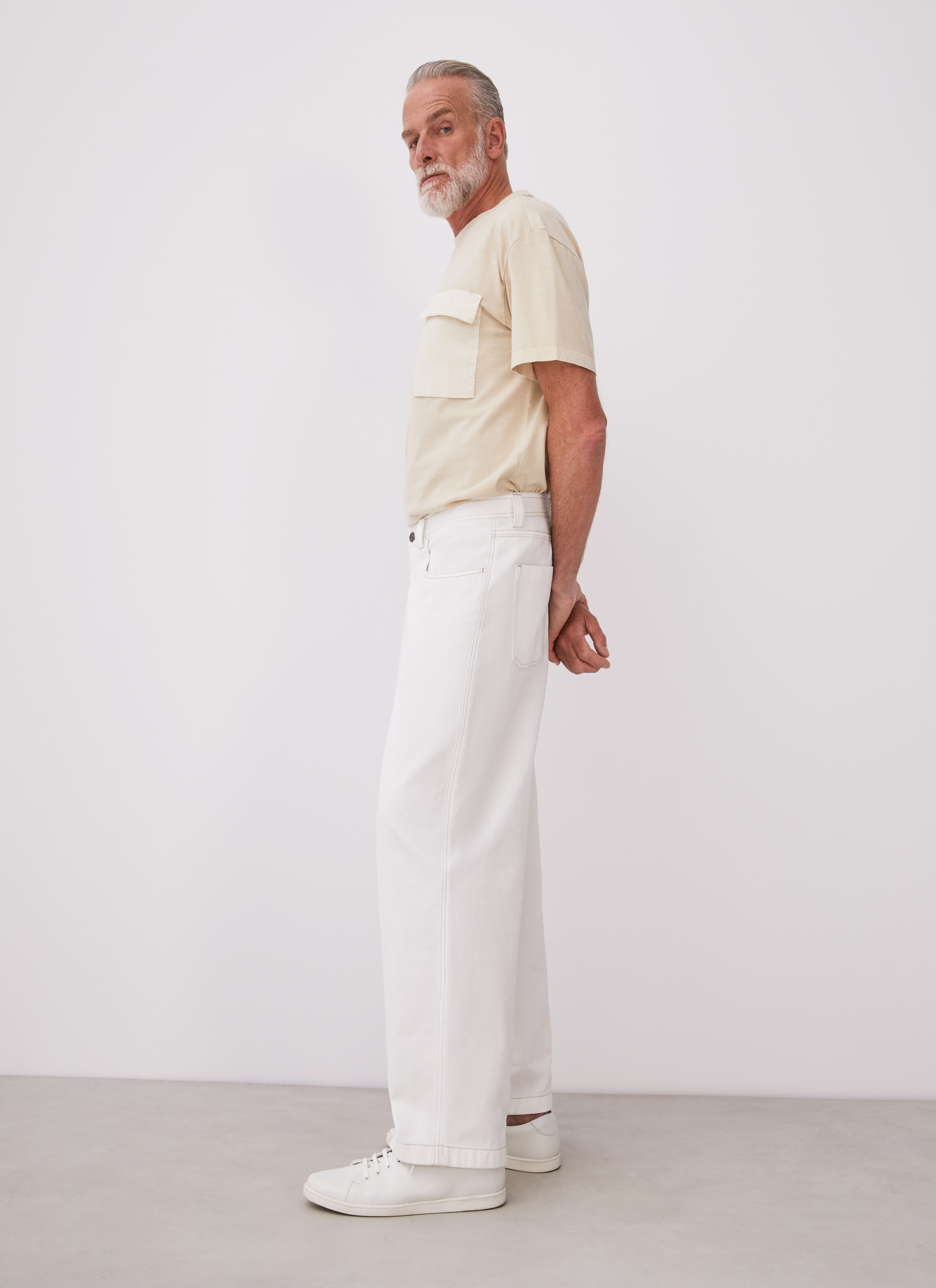 Pantalón 5 bolsillos en twill de algodón image number 4