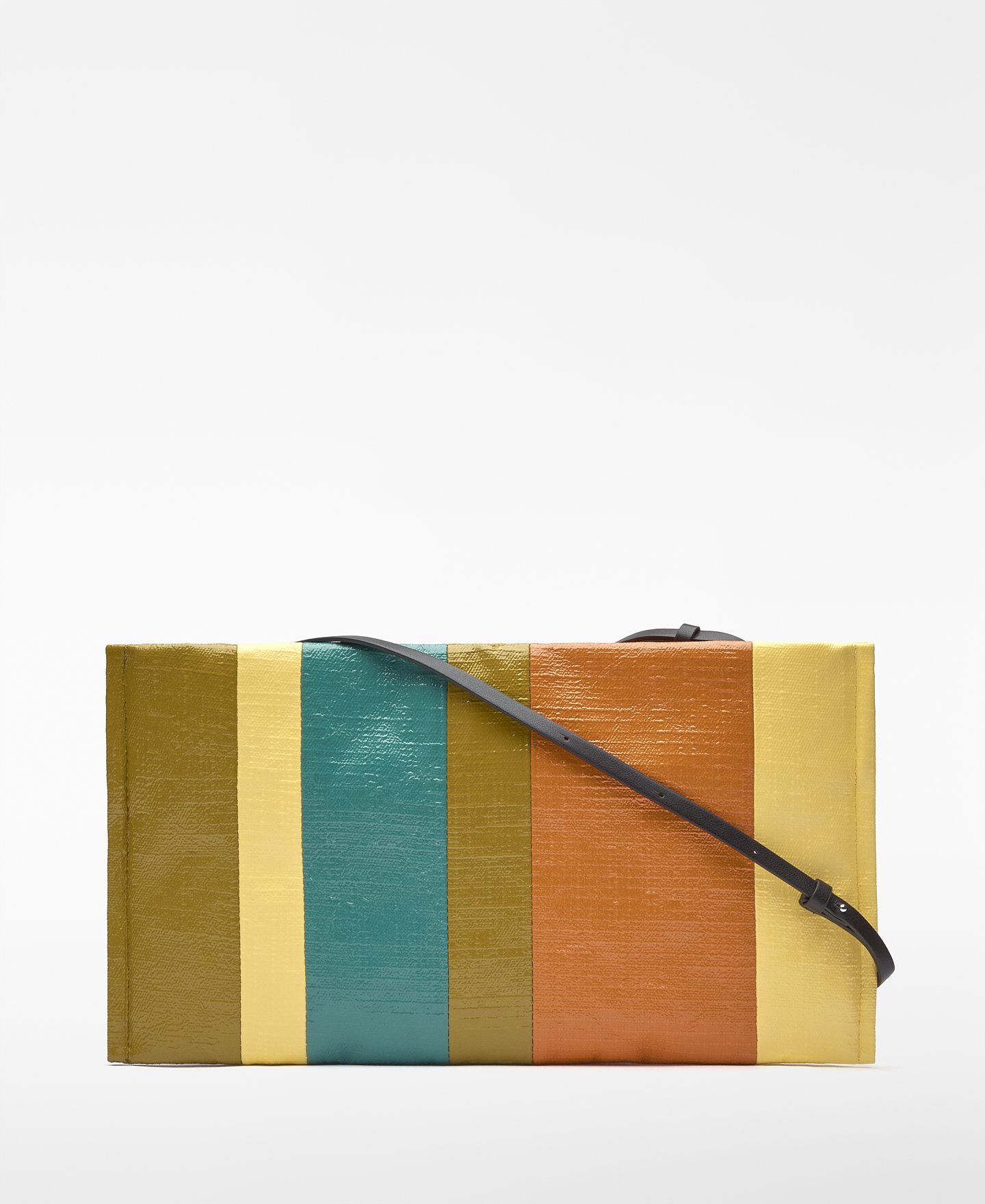 Multicolour striped canvas crossbody image number 1