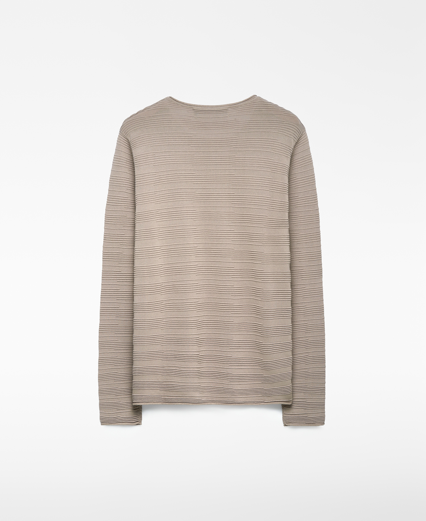 Stripe structure knit sweater man image number 5