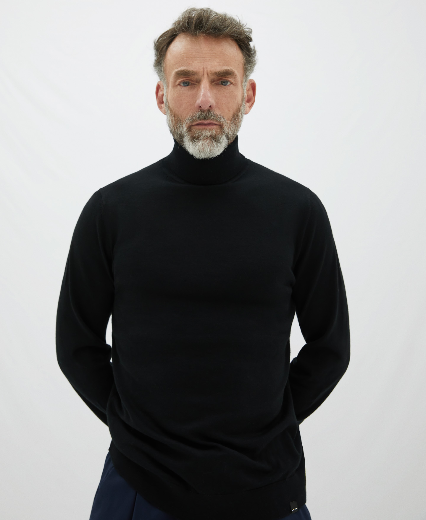 Turtleneck collar merino wool sweater image number 0