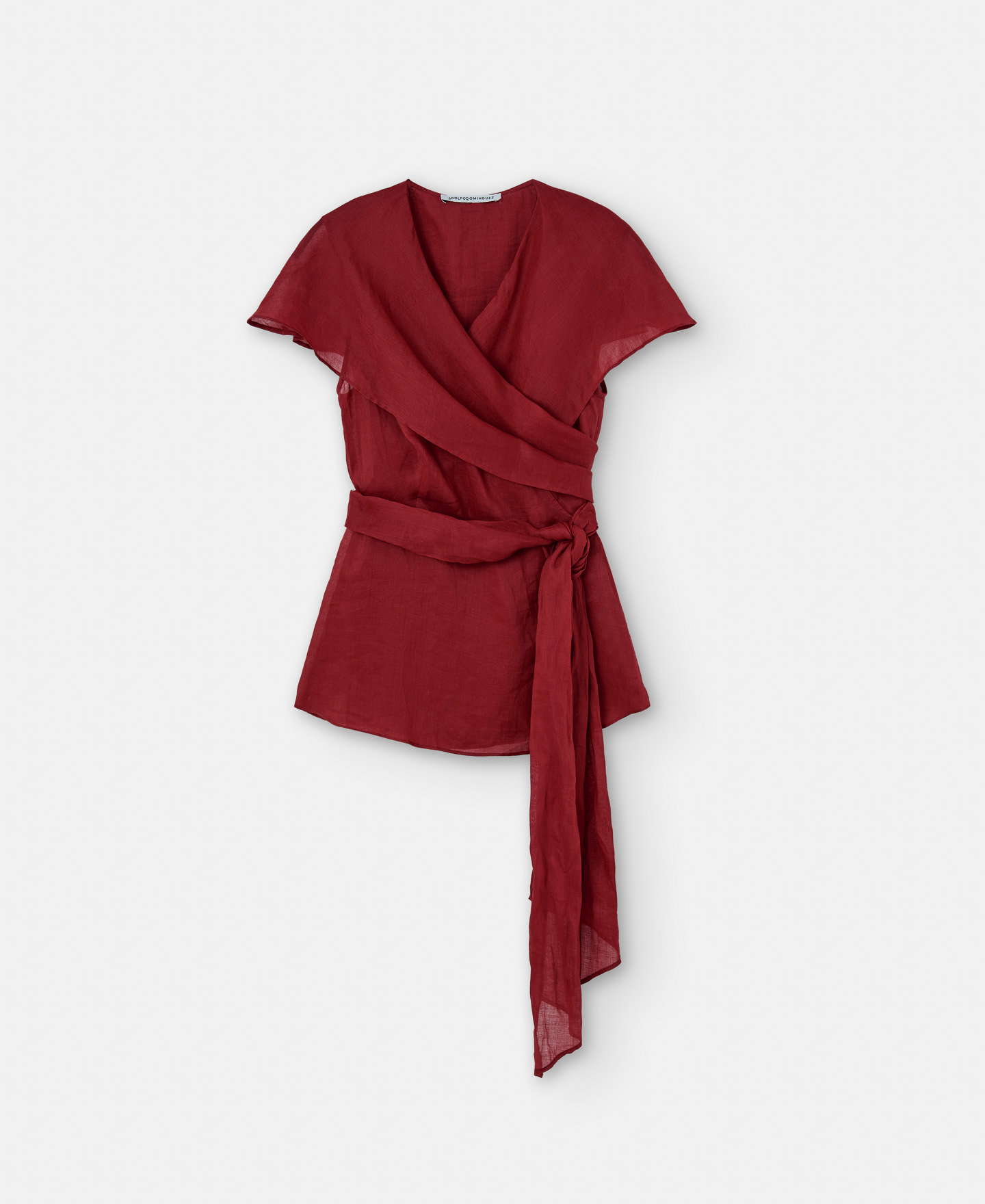 Cropped shawl top with shawl collar image number 4