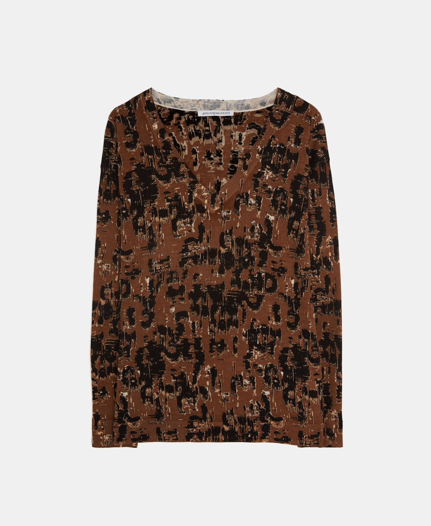 Merino wool printed sweater image number 4