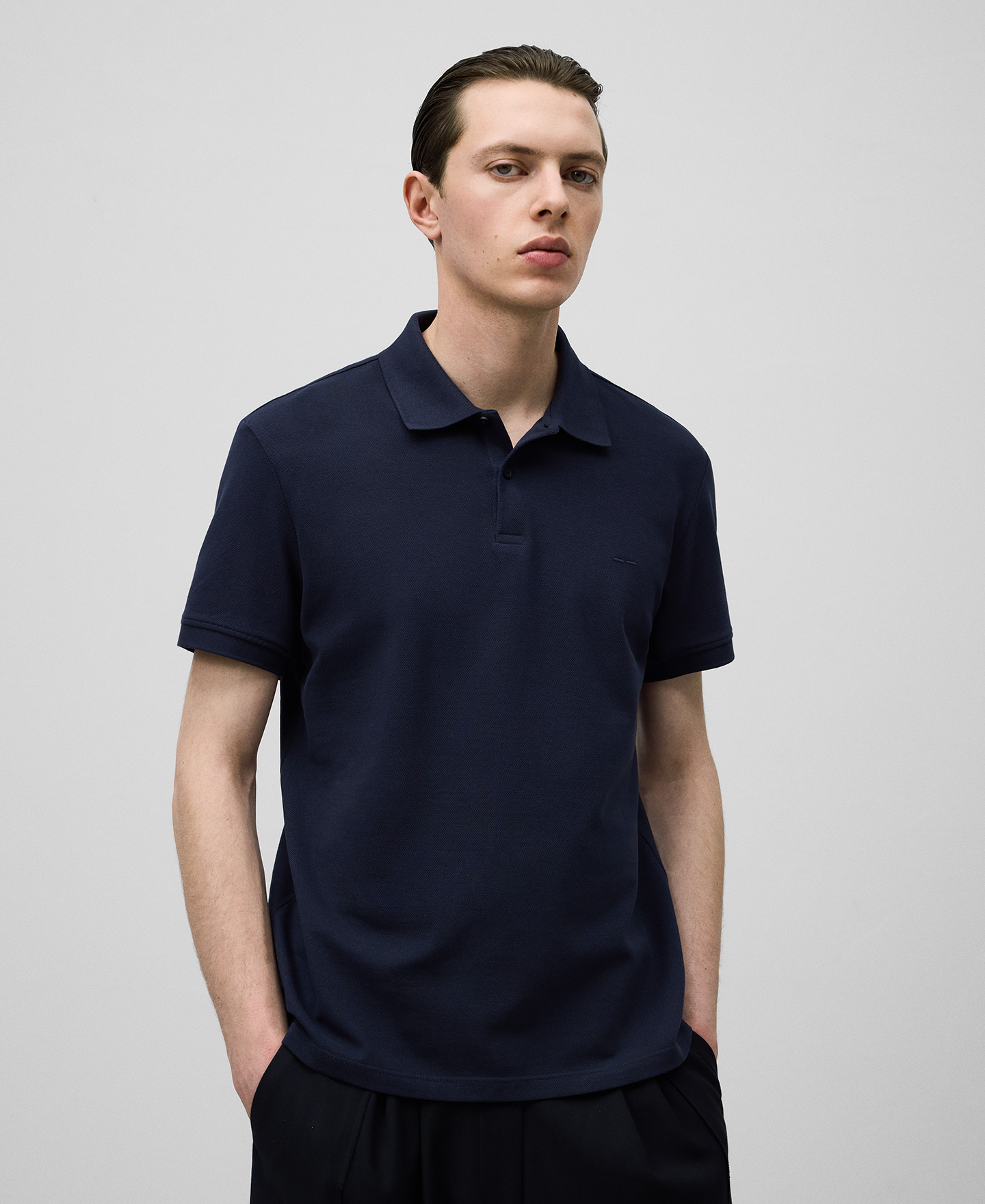 Polo piqué algodón orgánico hombre image number 0