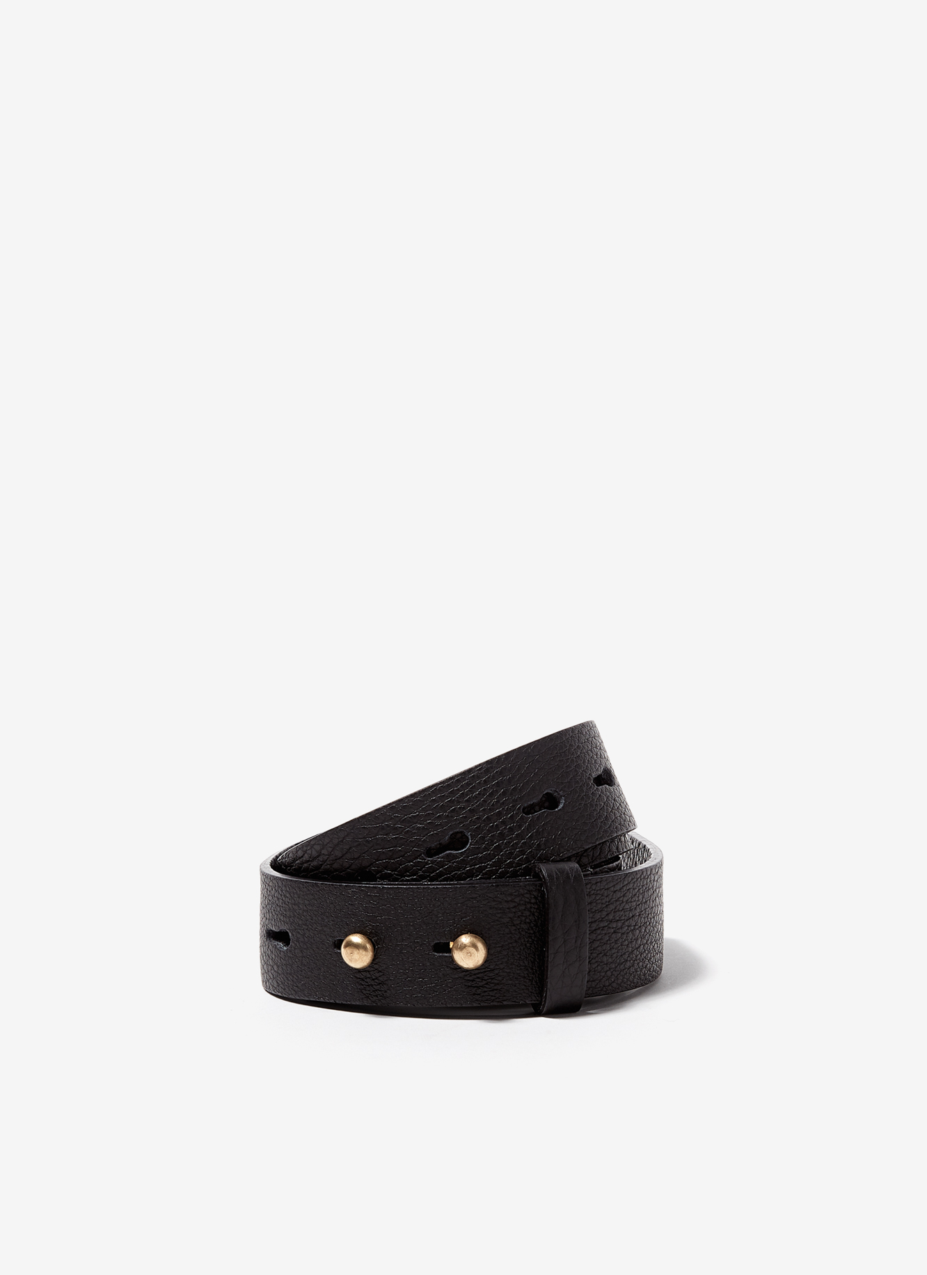Granulated leather belt with image number 3