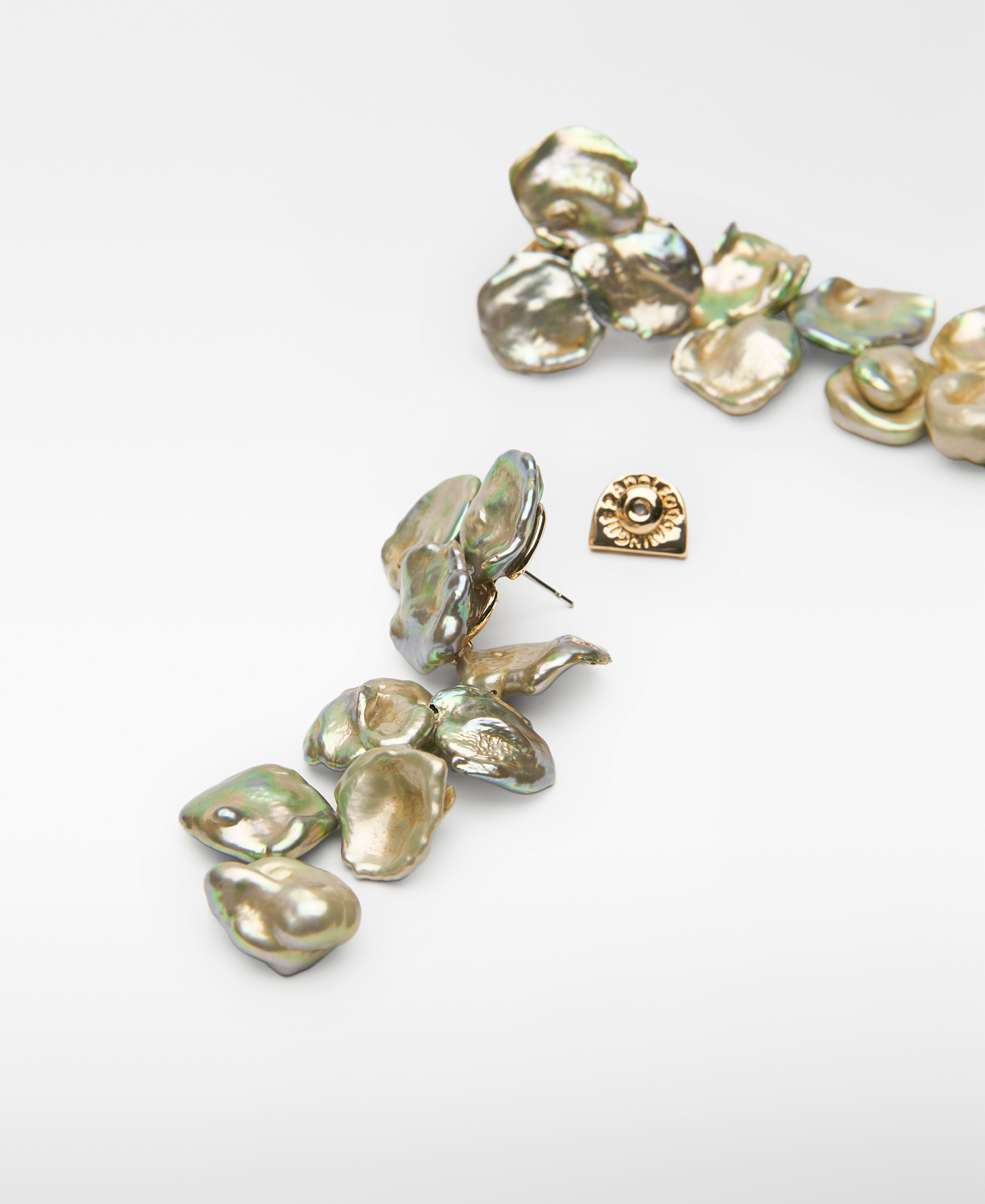 Pendientes perlas irregulares mujer image number 2